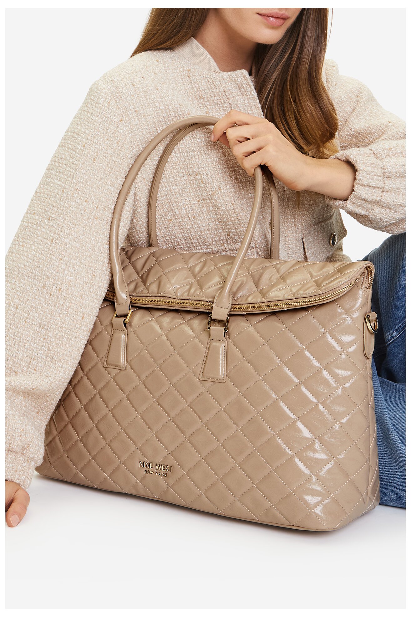 Kézitáska NINE WEST CEO-SOPHIA-LA374-4066 BÉZS
