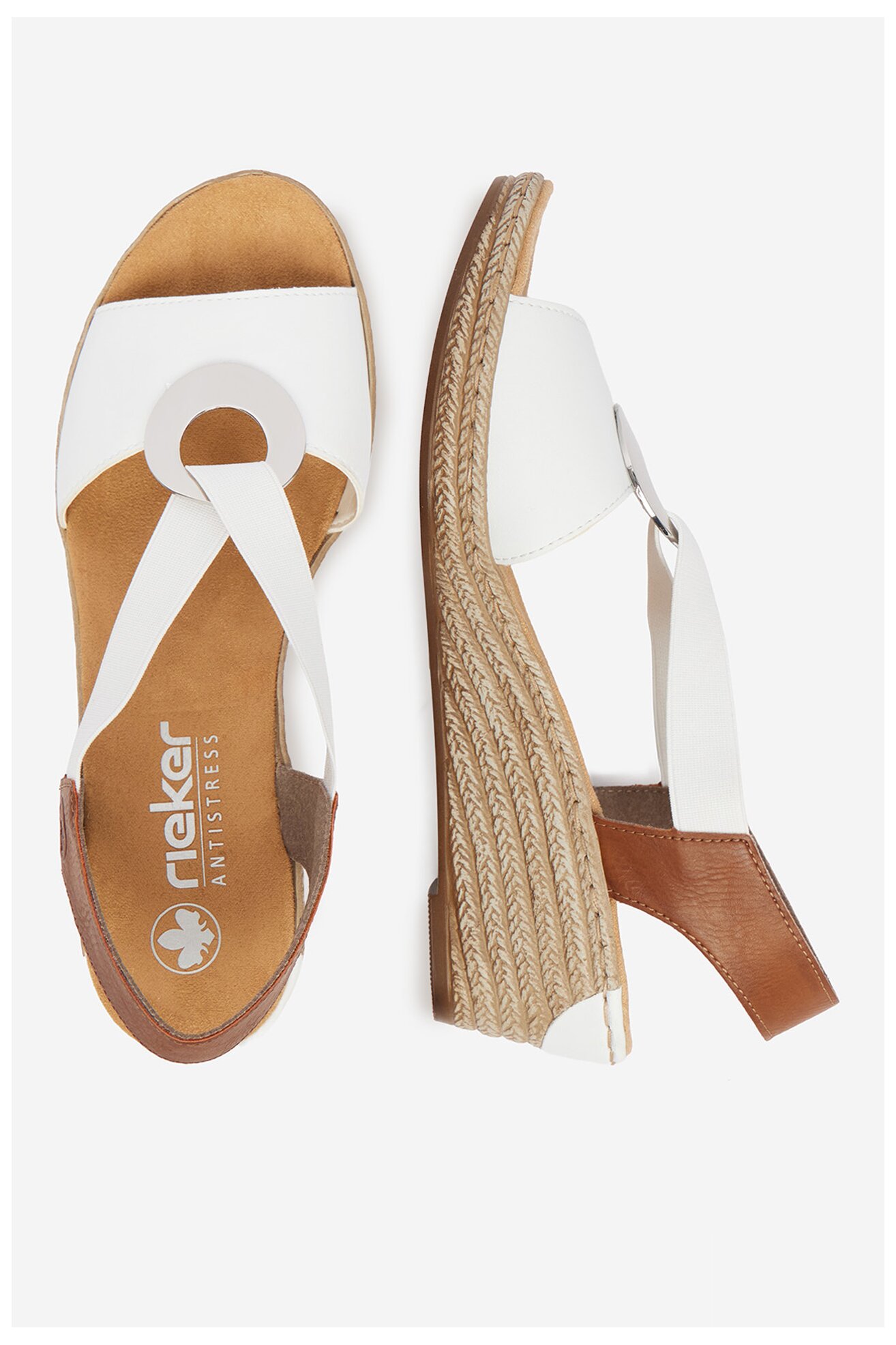 Sandały Rieker CEO-624H6-81 Biały