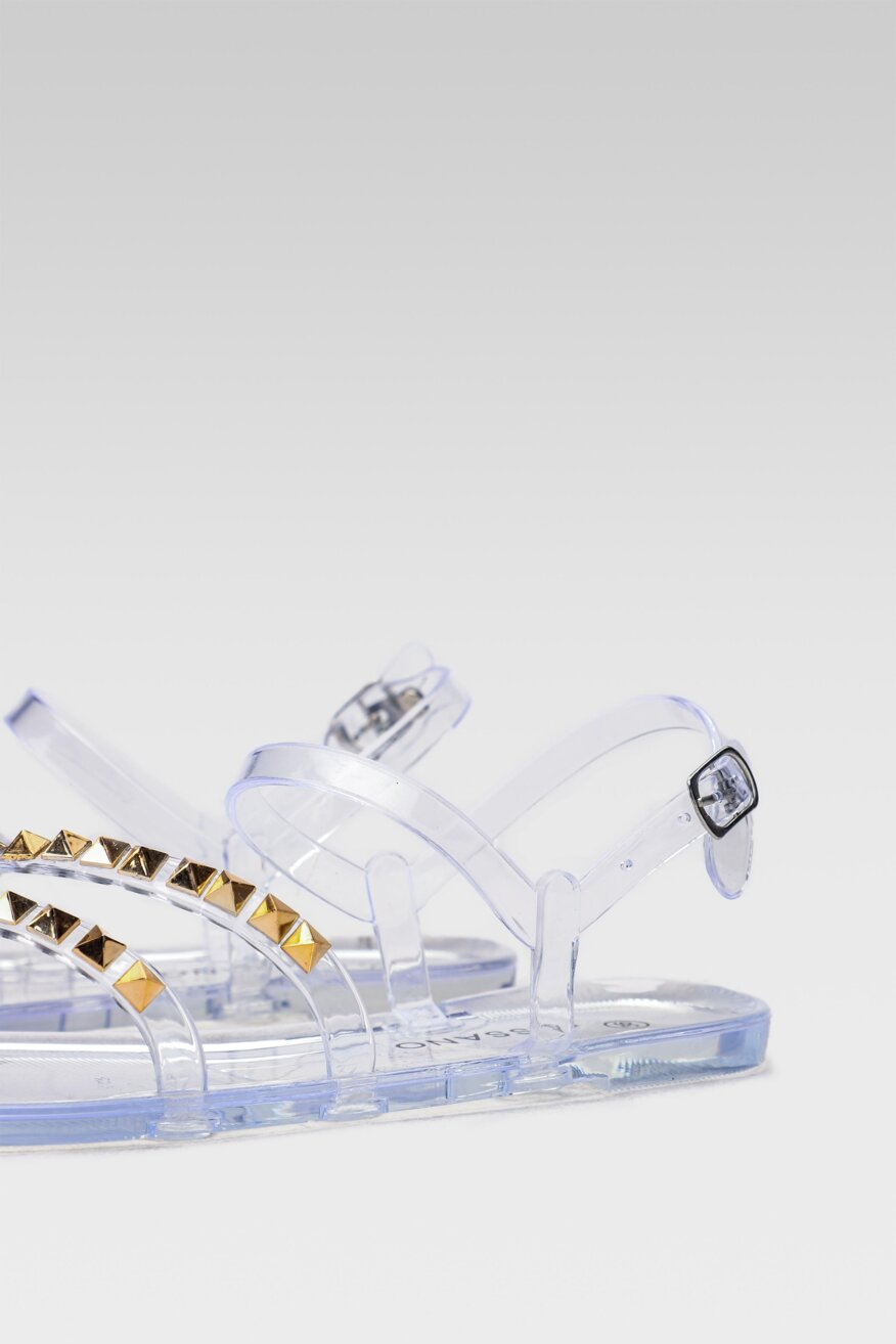 
                Bassano - Sandały z aplikacją srebrne - 5903698304809