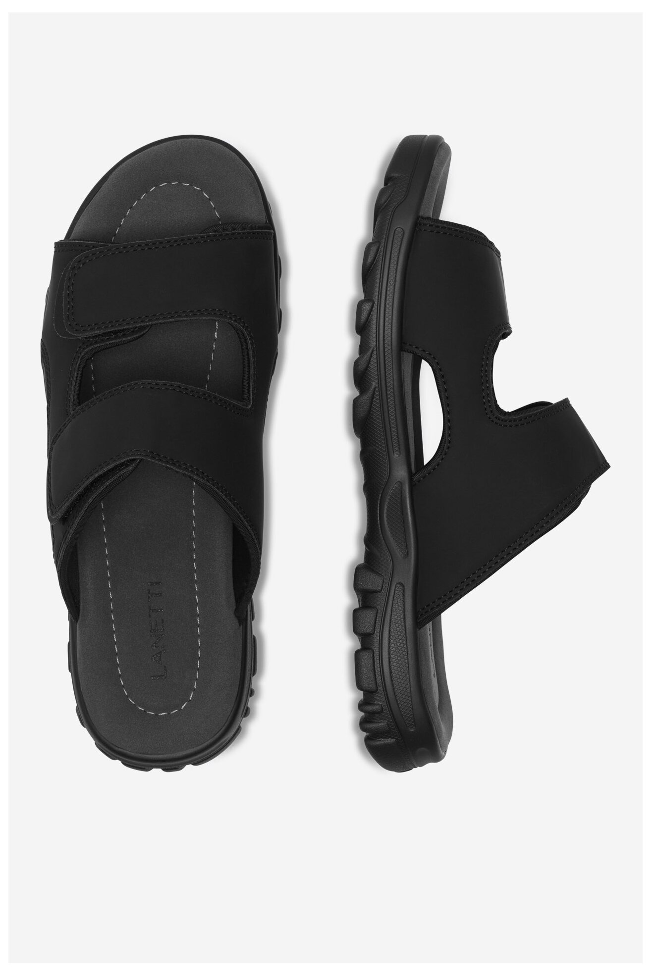 Klapki Lanetti MSS20464-01 Czarny