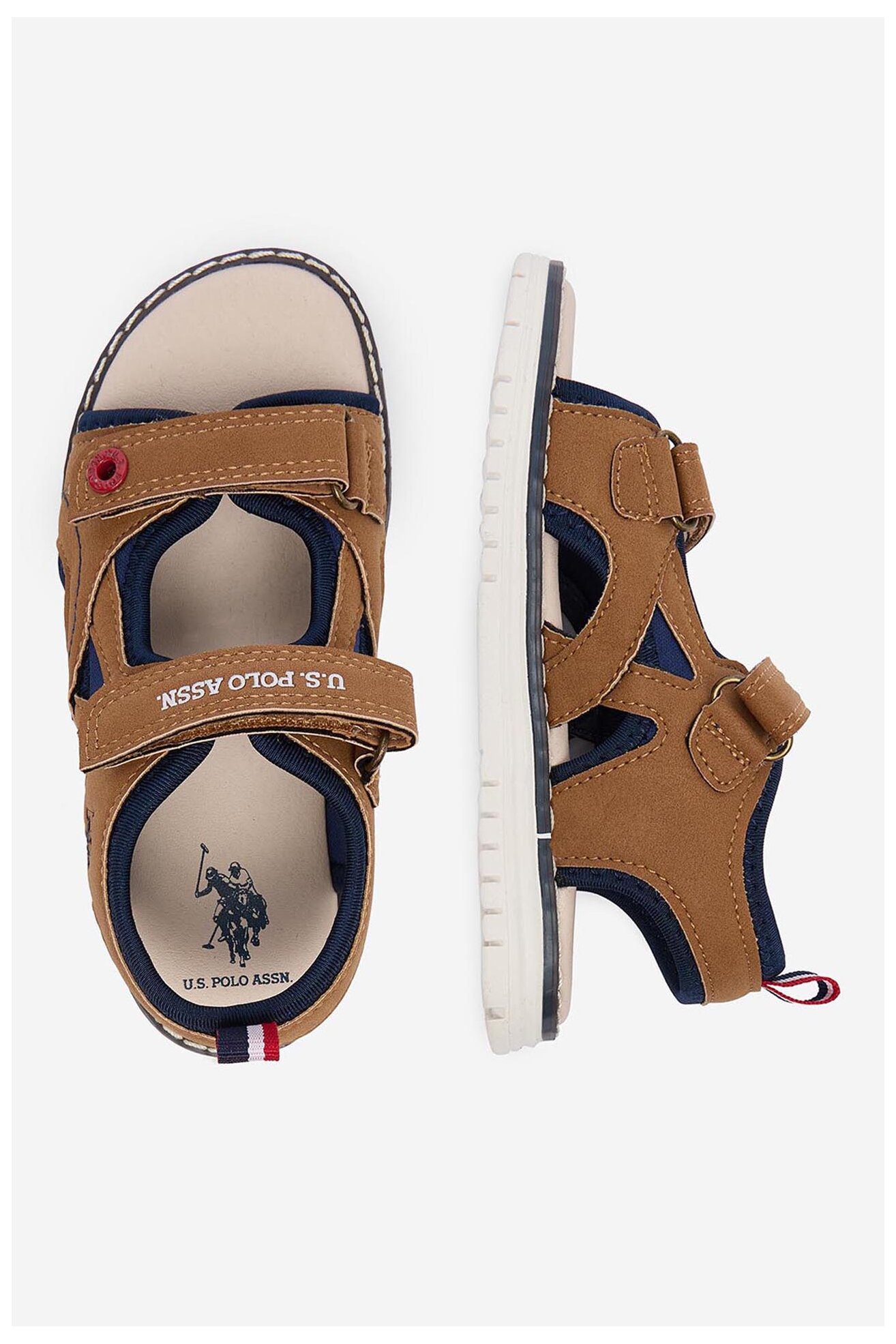 Sandały U.S. POLO ASSN. EO-GARDA002K/6Y1 Brązowy