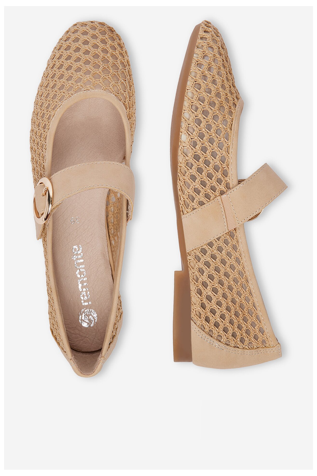 Baleriny Remonte CEO-D0K17-20 Beżowy