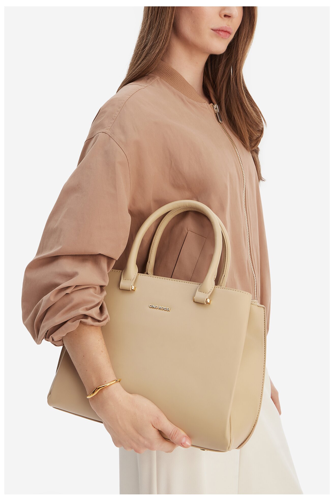 Сумка З Ремінцем Gino Rossi C-KY260 БЕЖЕВИЙ