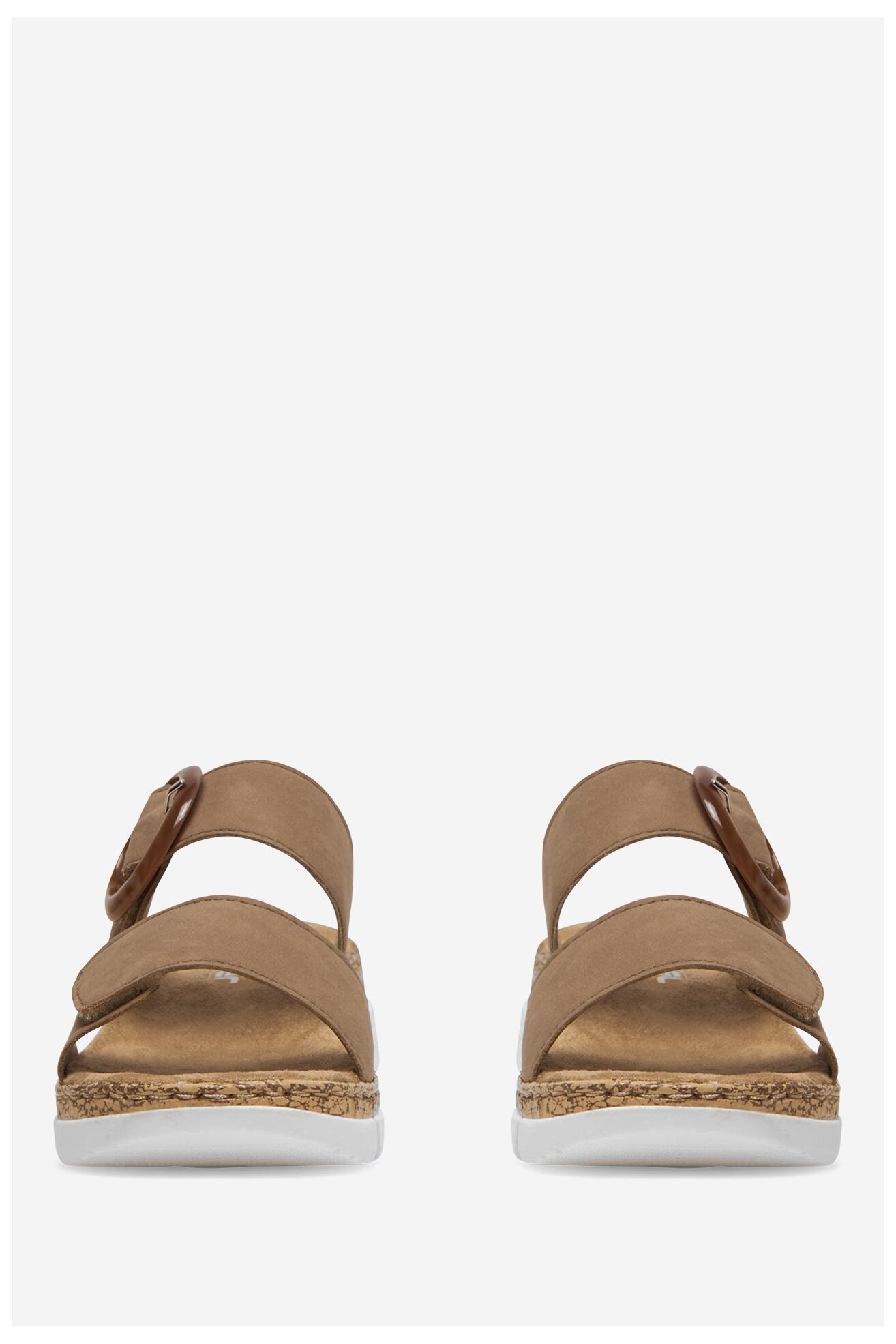 Klapki Rieker V2392-62 Beżowy