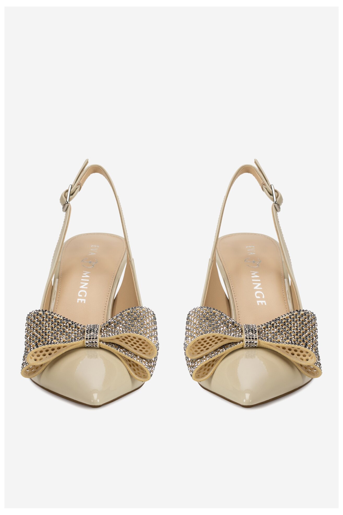 Czółenka EVA MINGE ANEMONE-V1892-56-1 Beżowy jasny