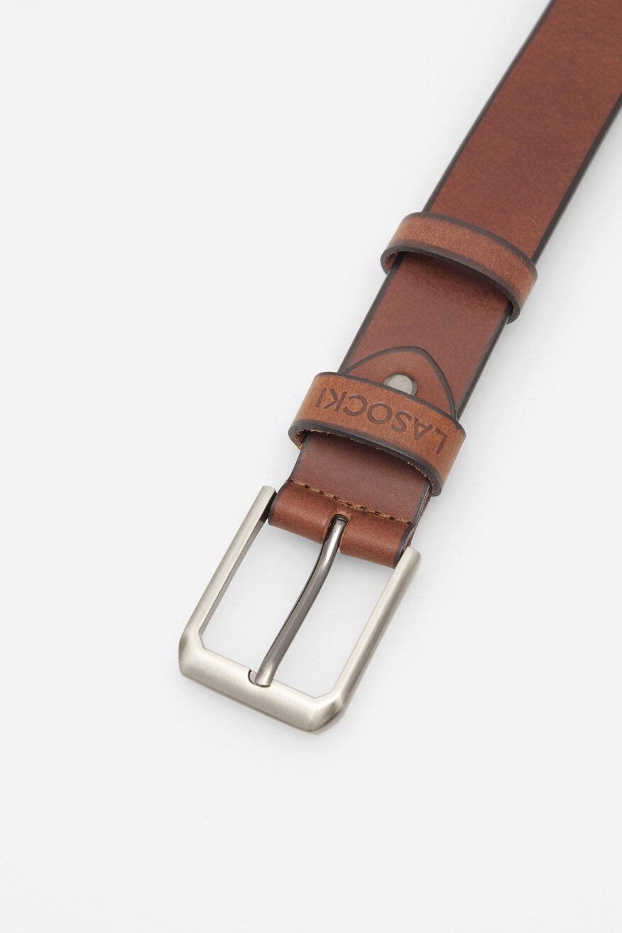 Lasocki - Pasek męski skórzany - 5905588404460