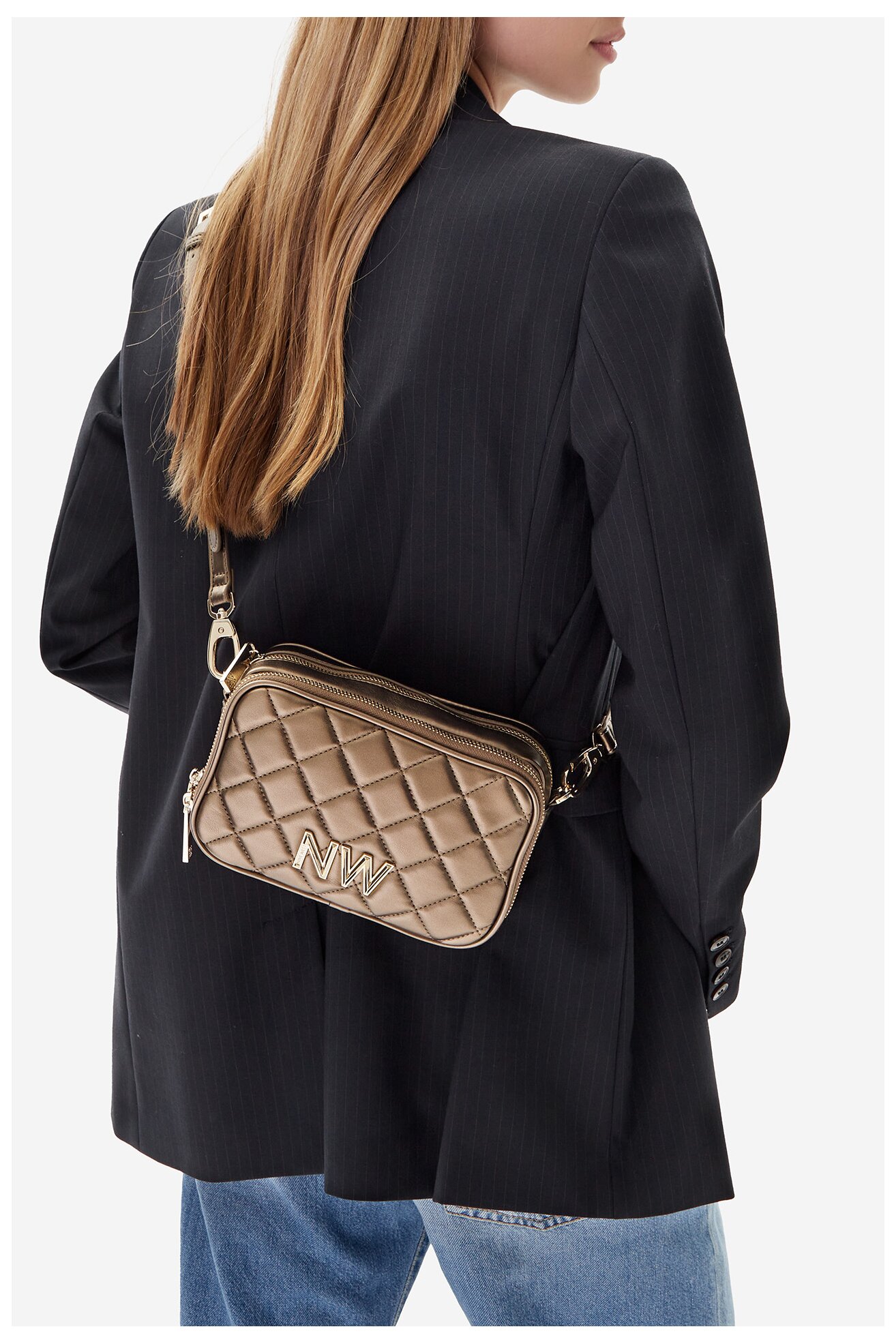 Kézitáska NINE WEST CEO-GREENWICH-GLAM-LX7669 SÖTÉTEZÜST