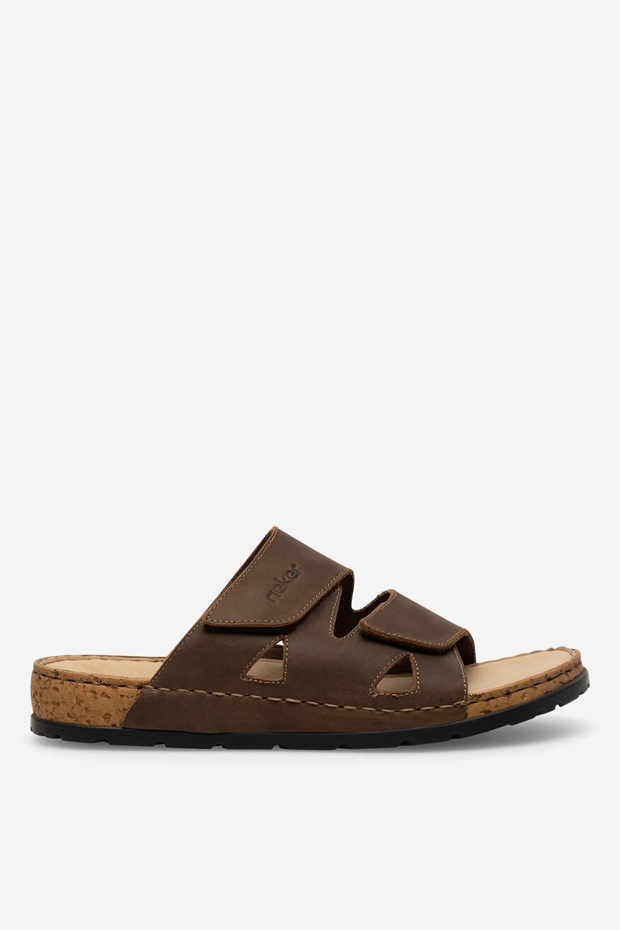 
                Rieker - Klapki zamszowe - 2230056262086