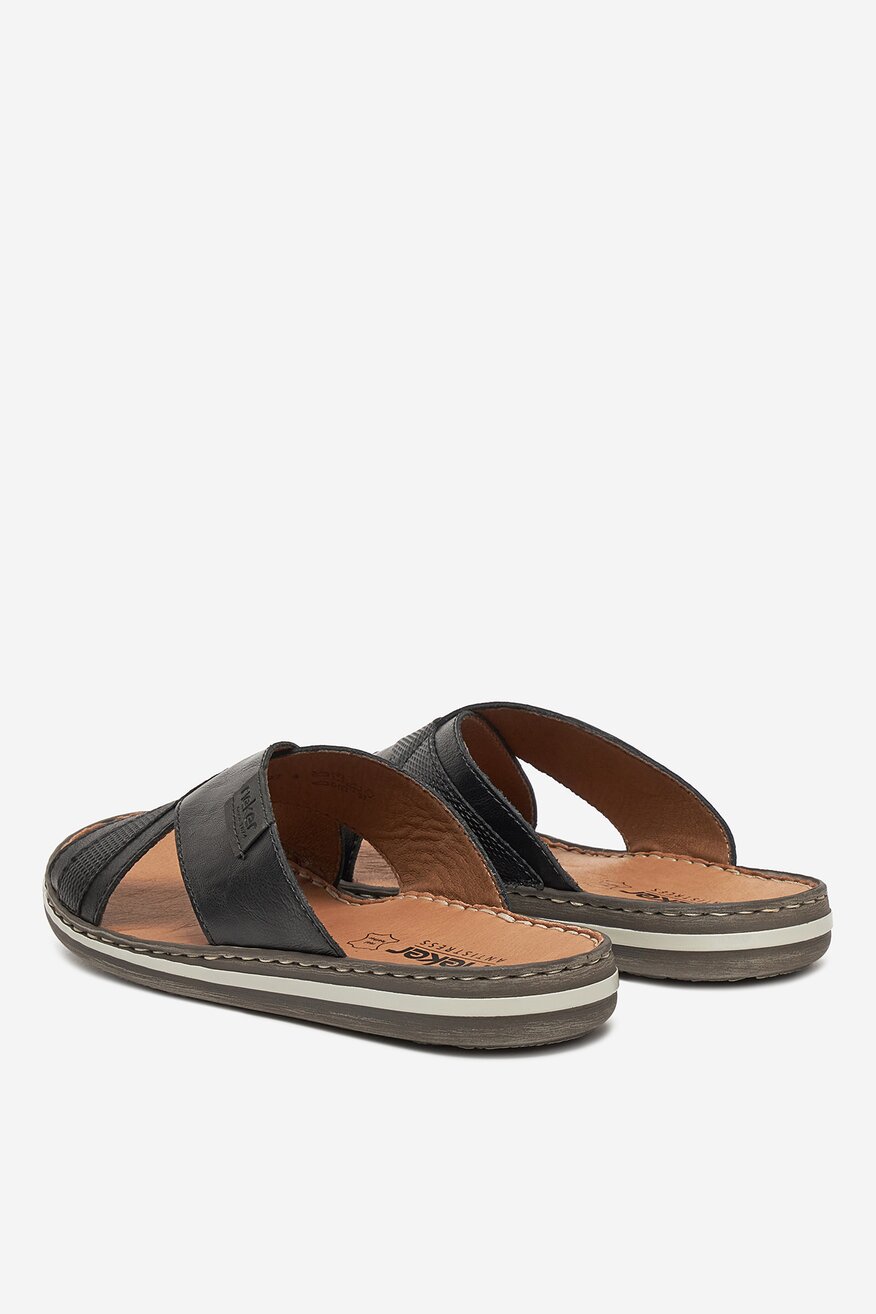 Rieker - Klapki skórzane - 2230078410083