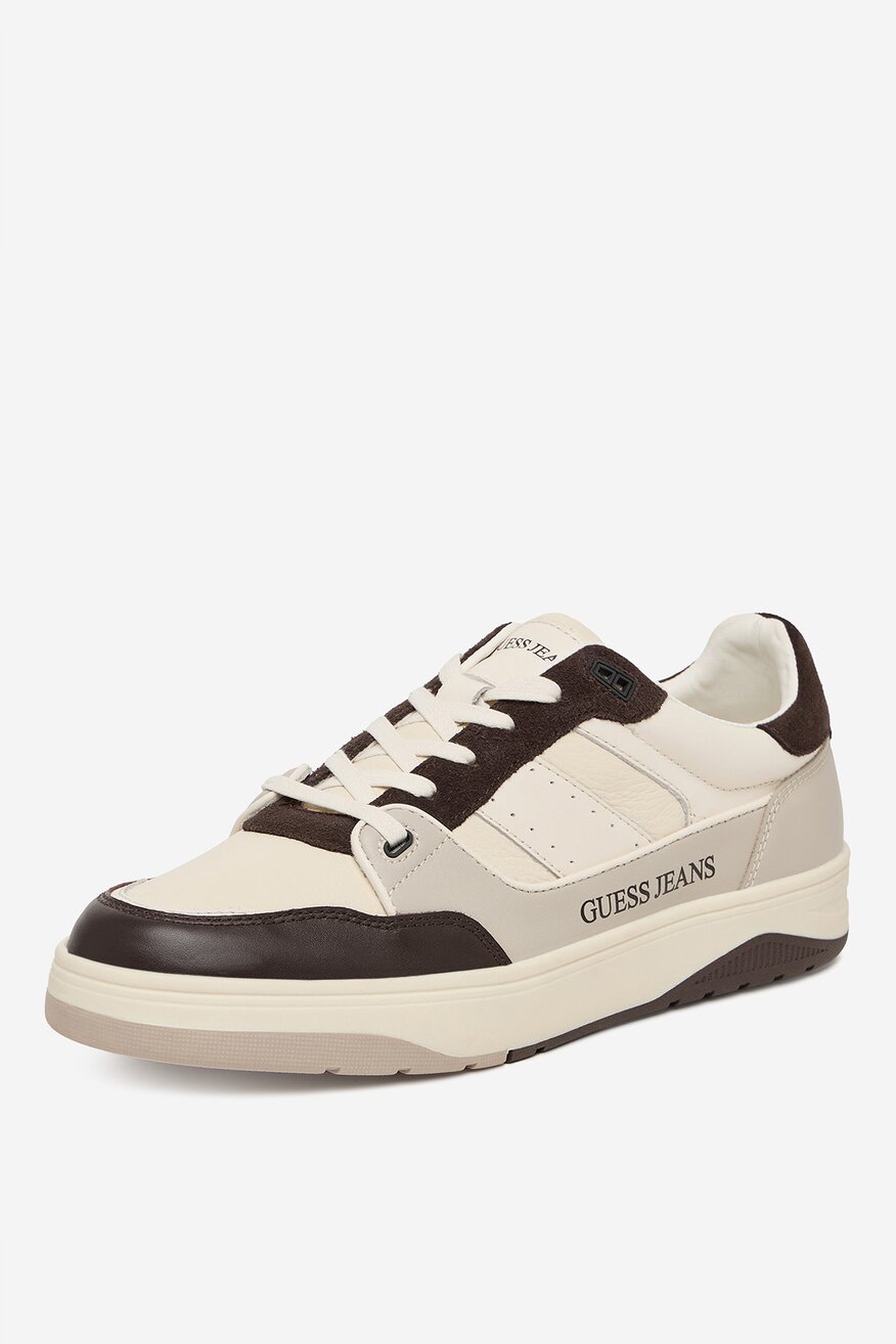 
                GUESS JEANS - Sneakersy skórzane - 5906751955697