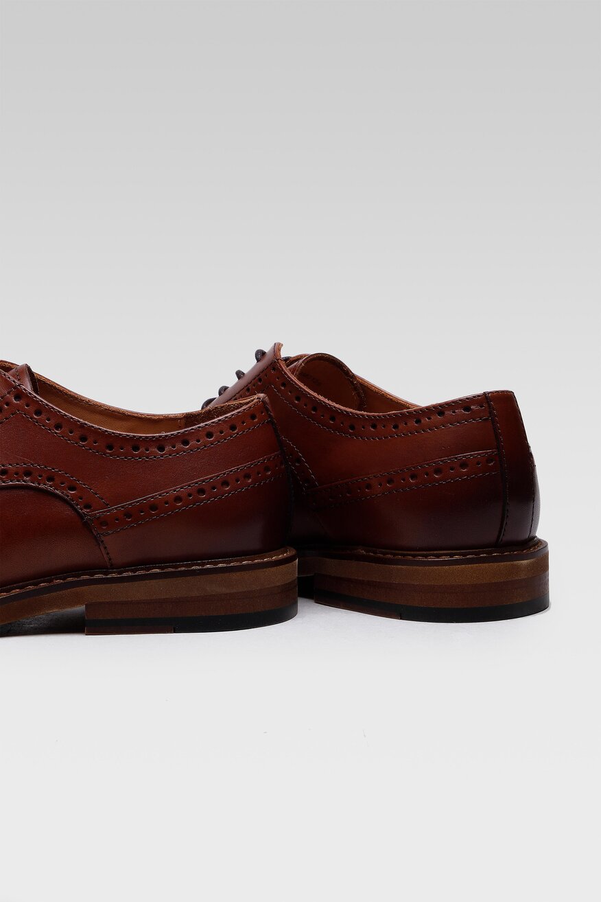 
                Gino Rossi - Skórzane półbuty brogsy - 5904248249175