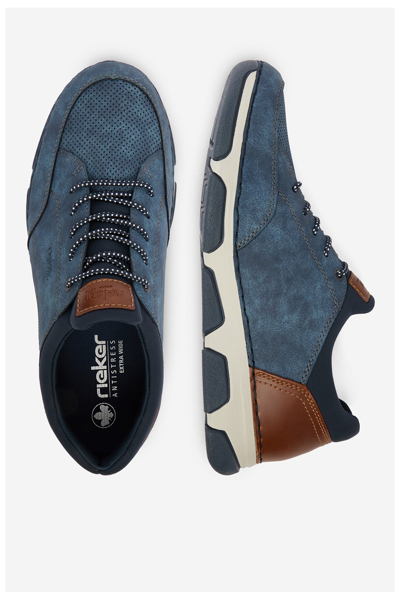 Półbuty Rieker CEO-15950-14 Jeansowy