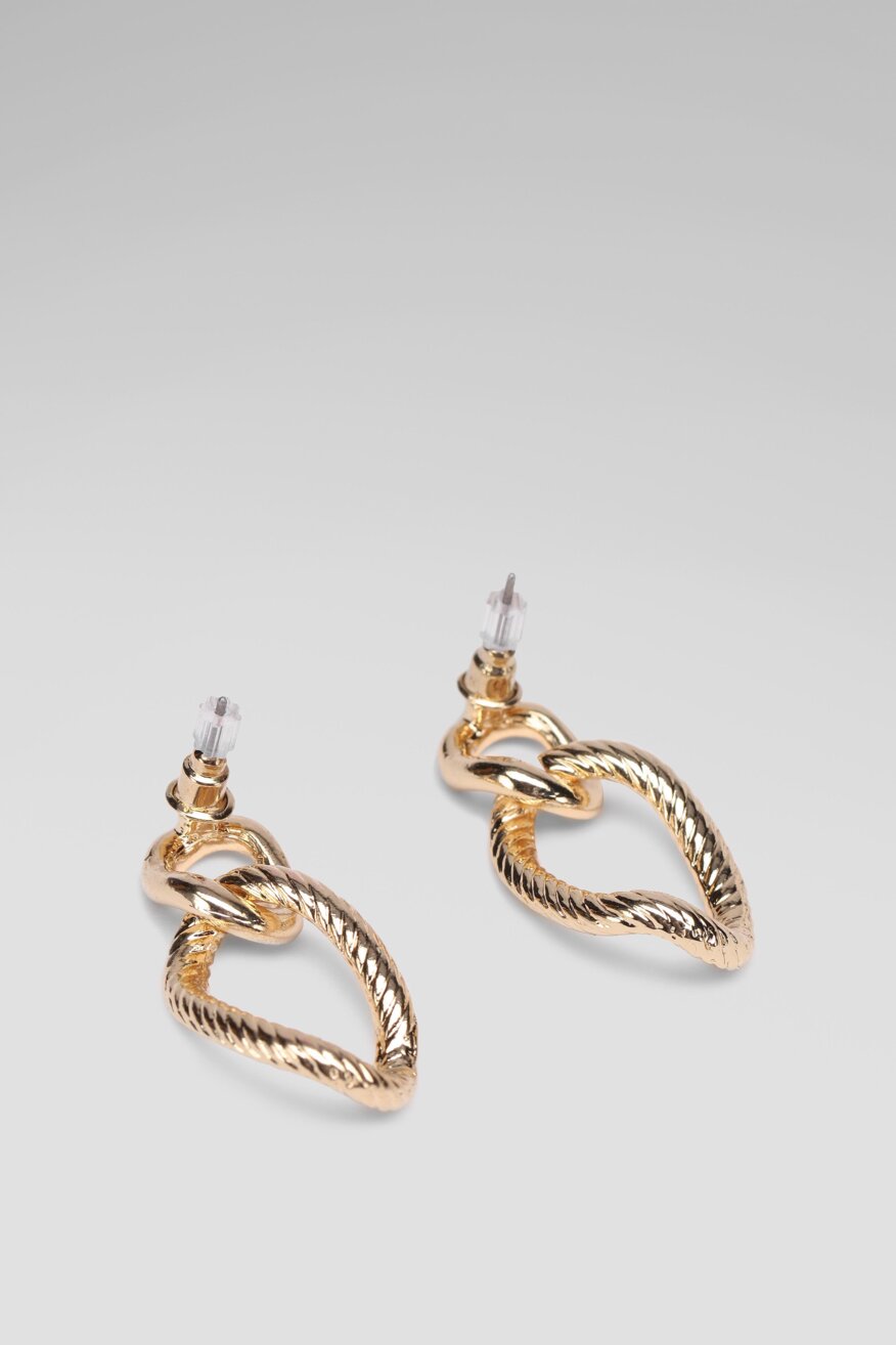 
                ACCCESSORIES - Kolczyki metaliczne złote - 5903698295718