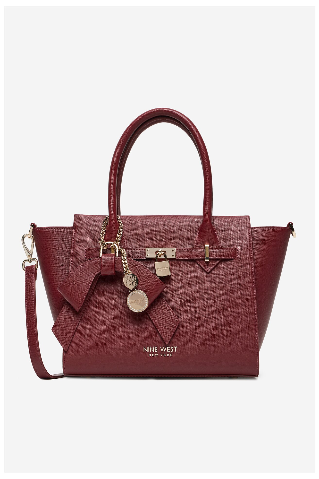 Kézitáska NINE WEST CEO-CHELSEA-CHARM-II-LX10185 BORDÓ