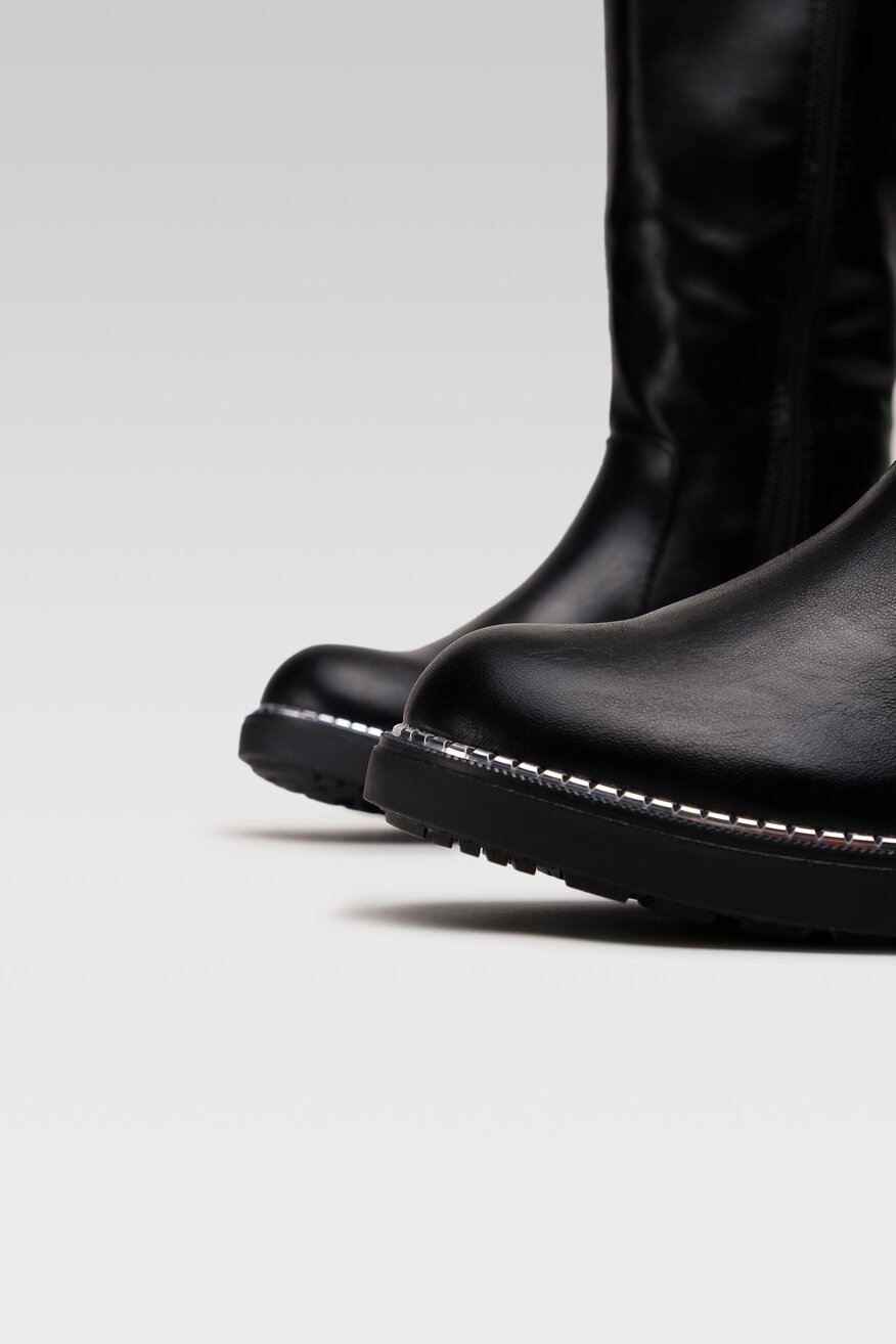 
                Nelli Blu - Kozaki czarne z suwakiem - 5903698895215