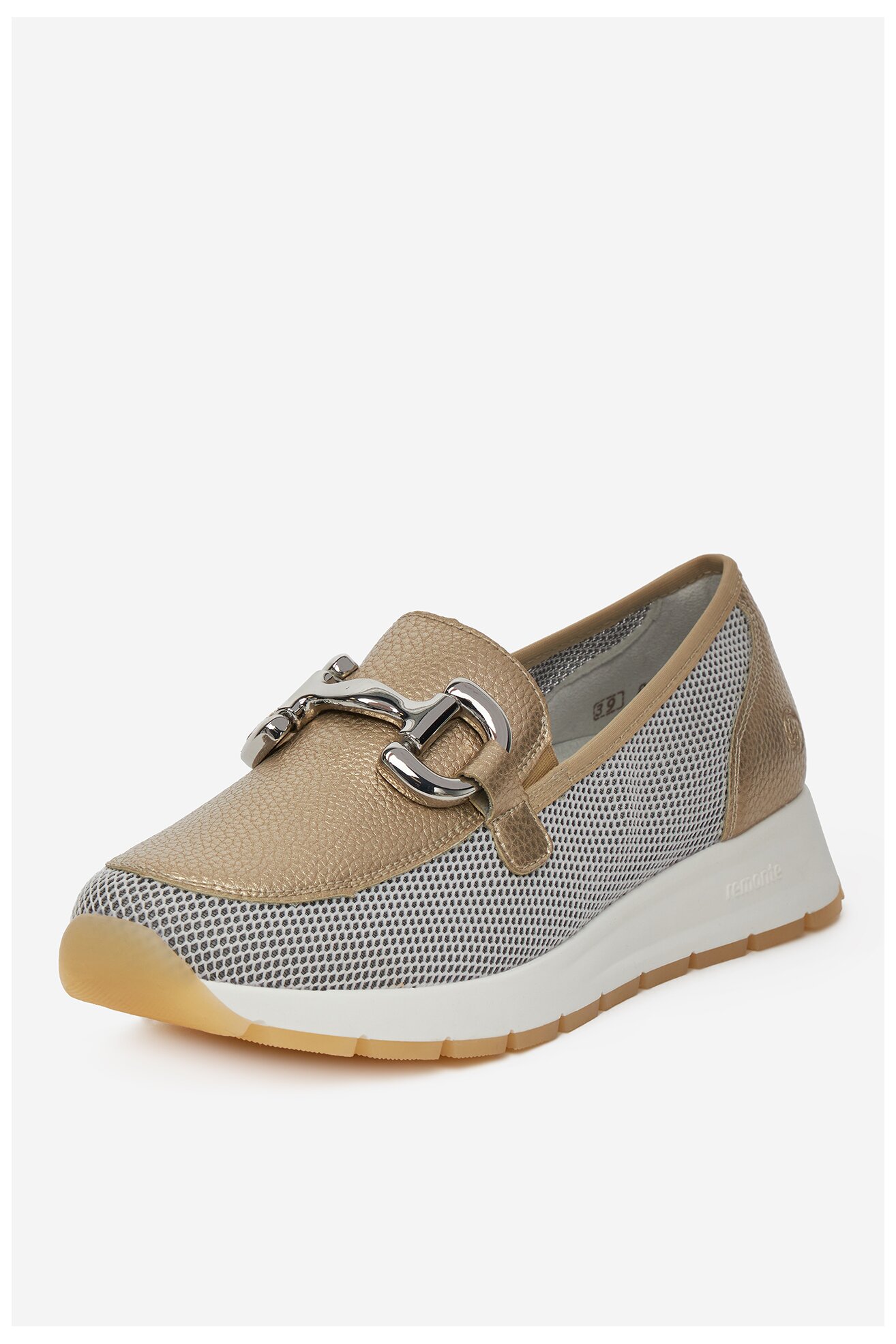 Półbuty Remonte D2G02-90 Złoty