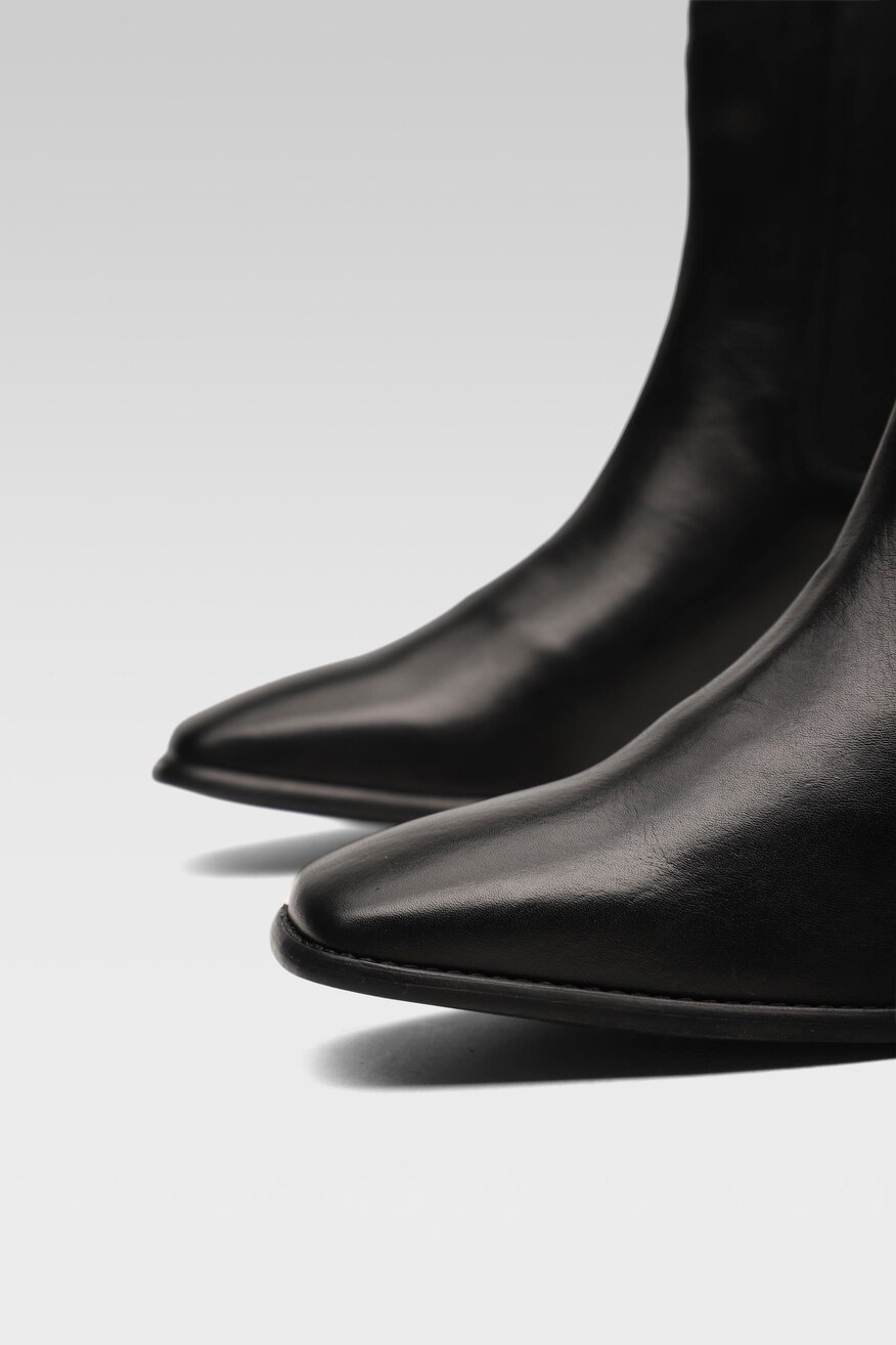 Lasocki - Skórzane botki na obcasie - 5903698911427