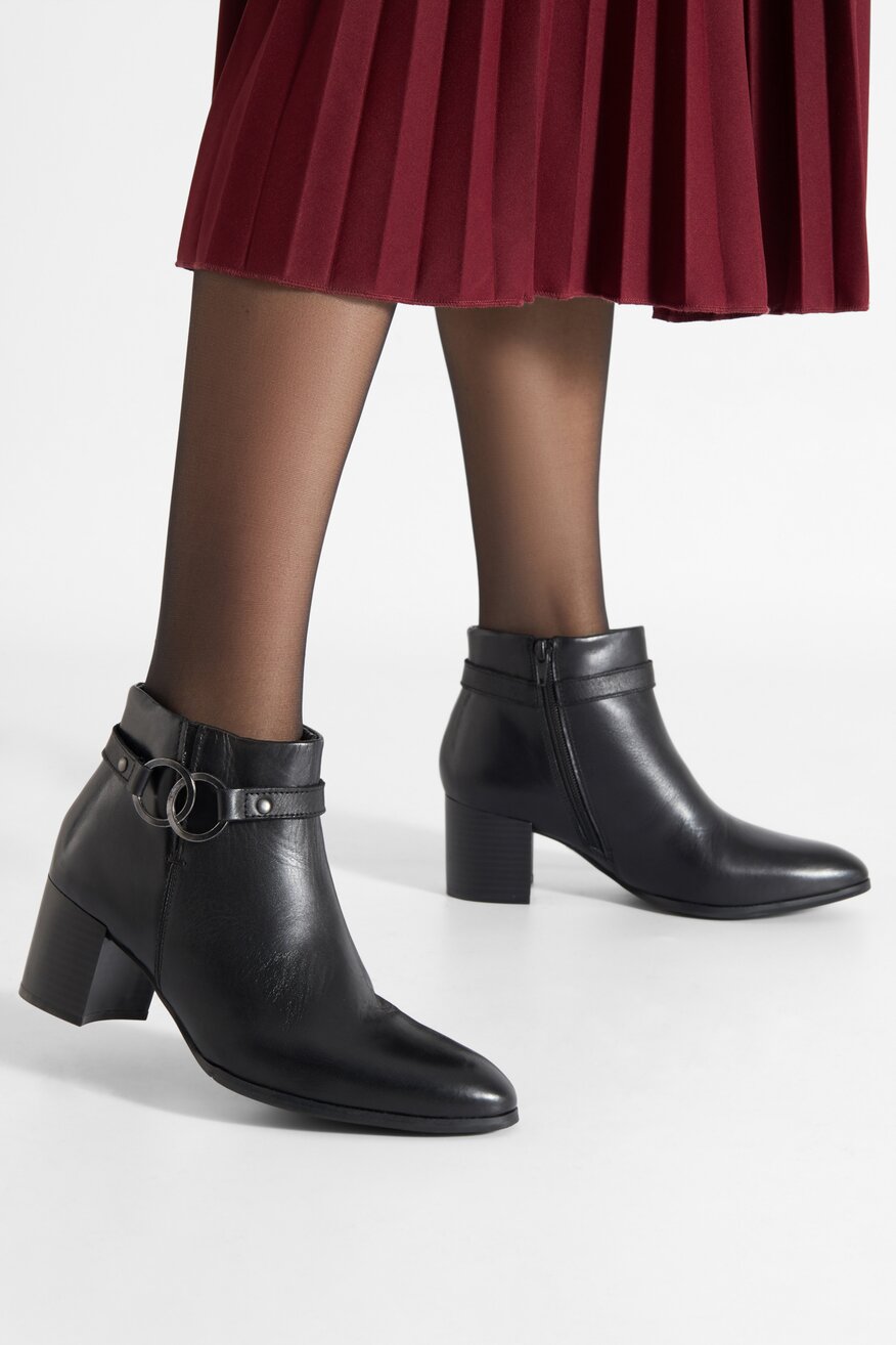 Lasocki - Botki skórzane ocieplane - 5905588051336