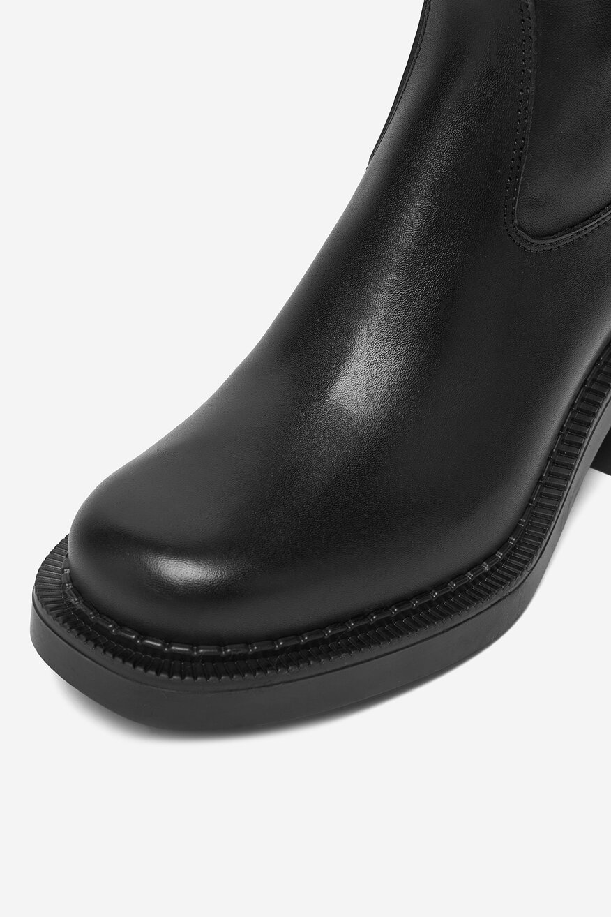 Gino Rossi - Kozaki skórzane na słupku - 5906751476604