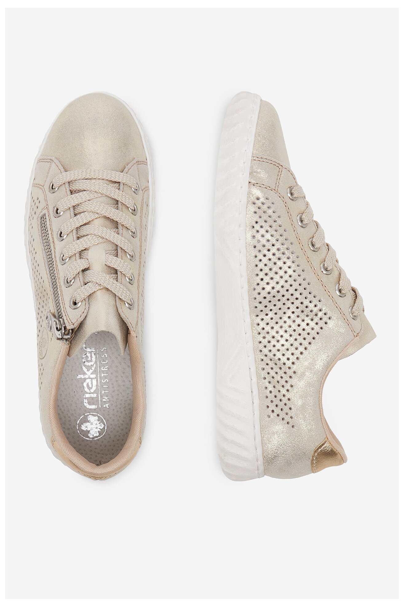 Sneakers Rieker CEO-N0901-62 Złoty