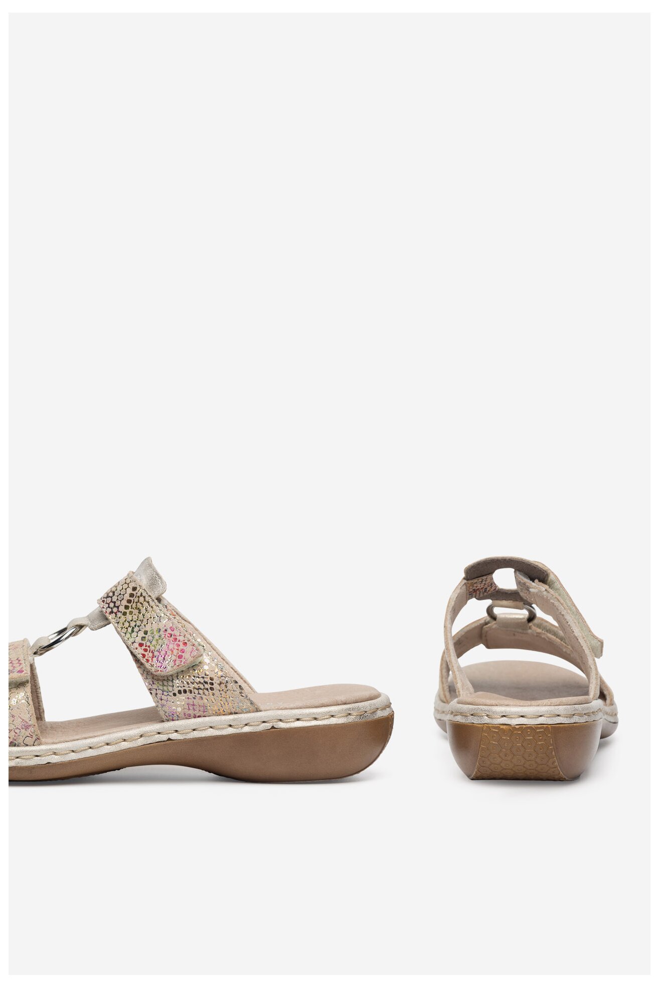 Klapki Rieker 659X6-90 Różowy