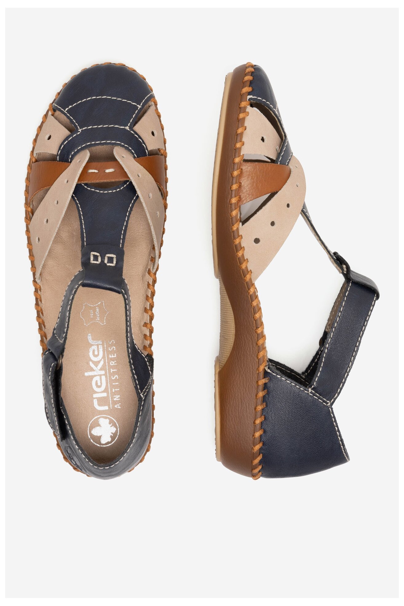 Sandały Rieker M1655-14 Niebieski