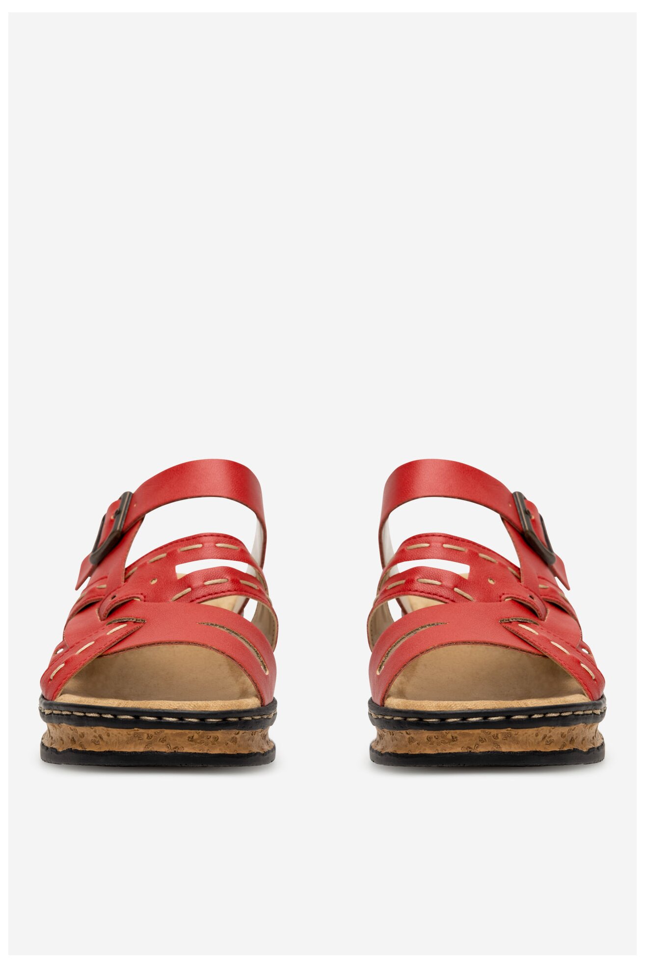 Klapki Rieker 62976-33 Czerwony