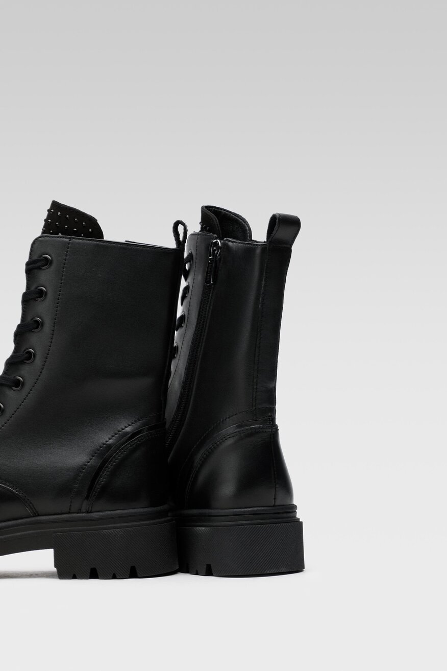 
                Sergio Bardi - Skórzane trzewiki czarne - 5904862375960