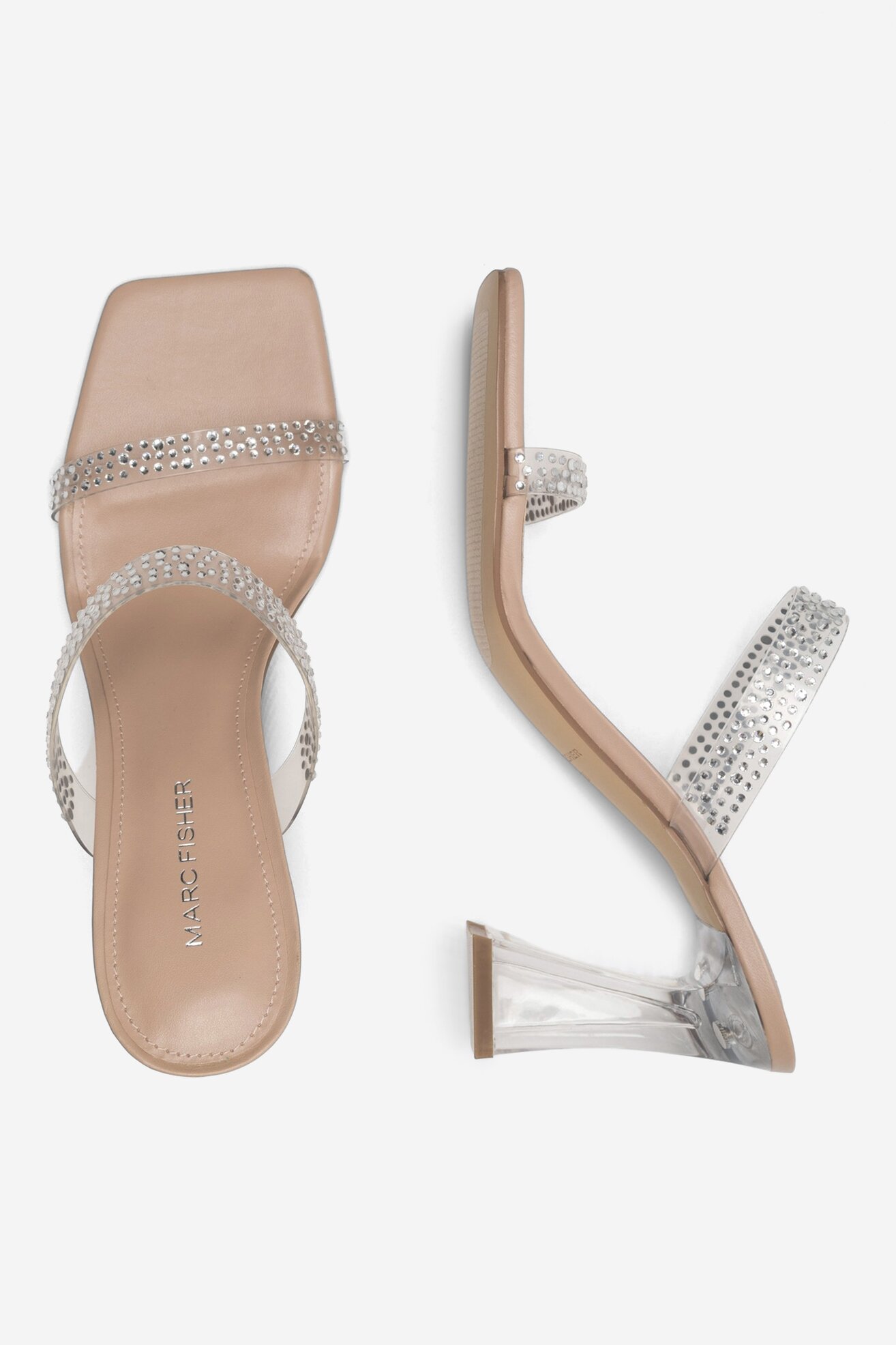 Klapki MARC FISHER F-ANLITA CLR01 Przezroczysty