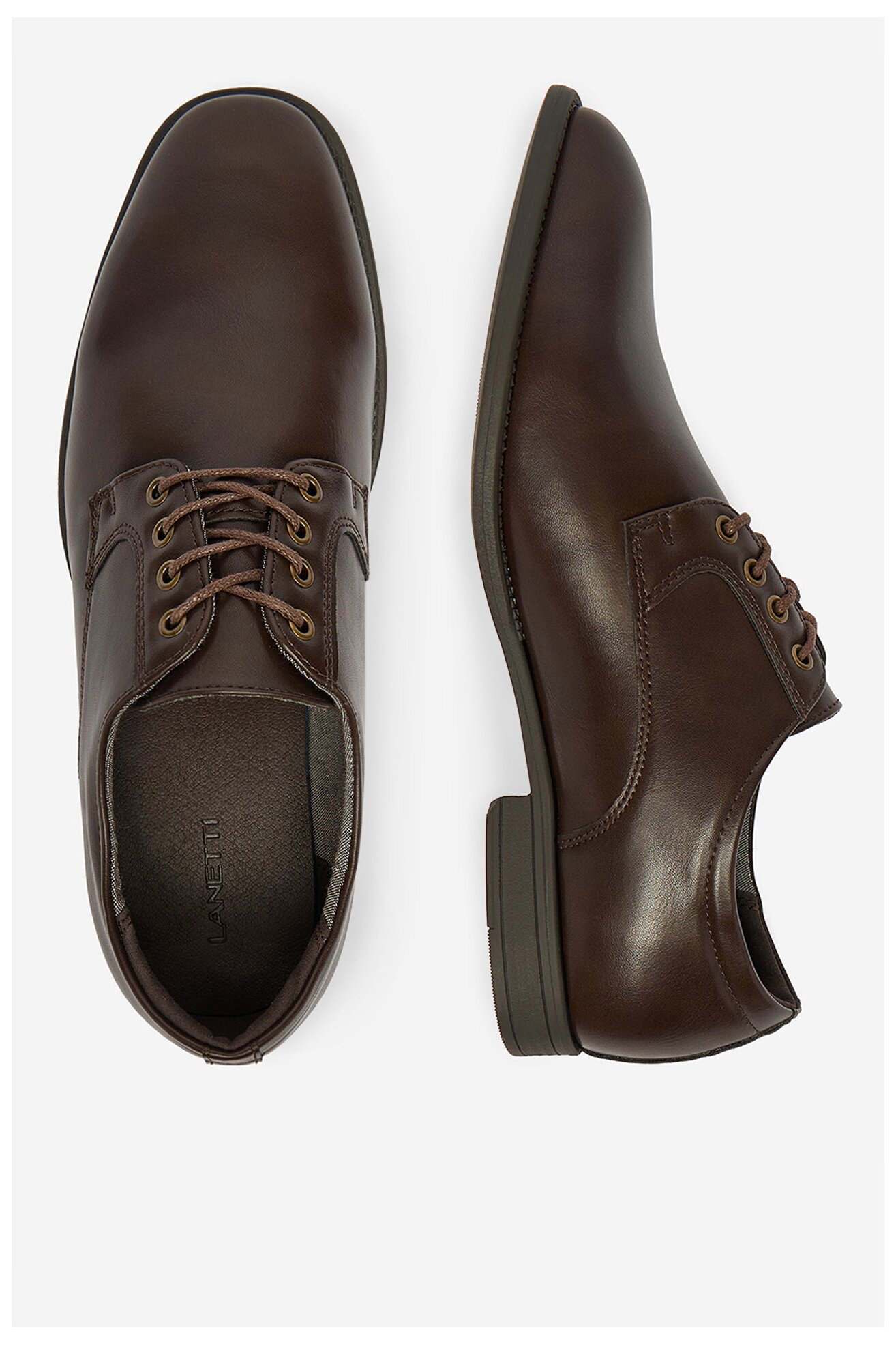 Półbuty Lanetti MYL8507-4 Brązowy