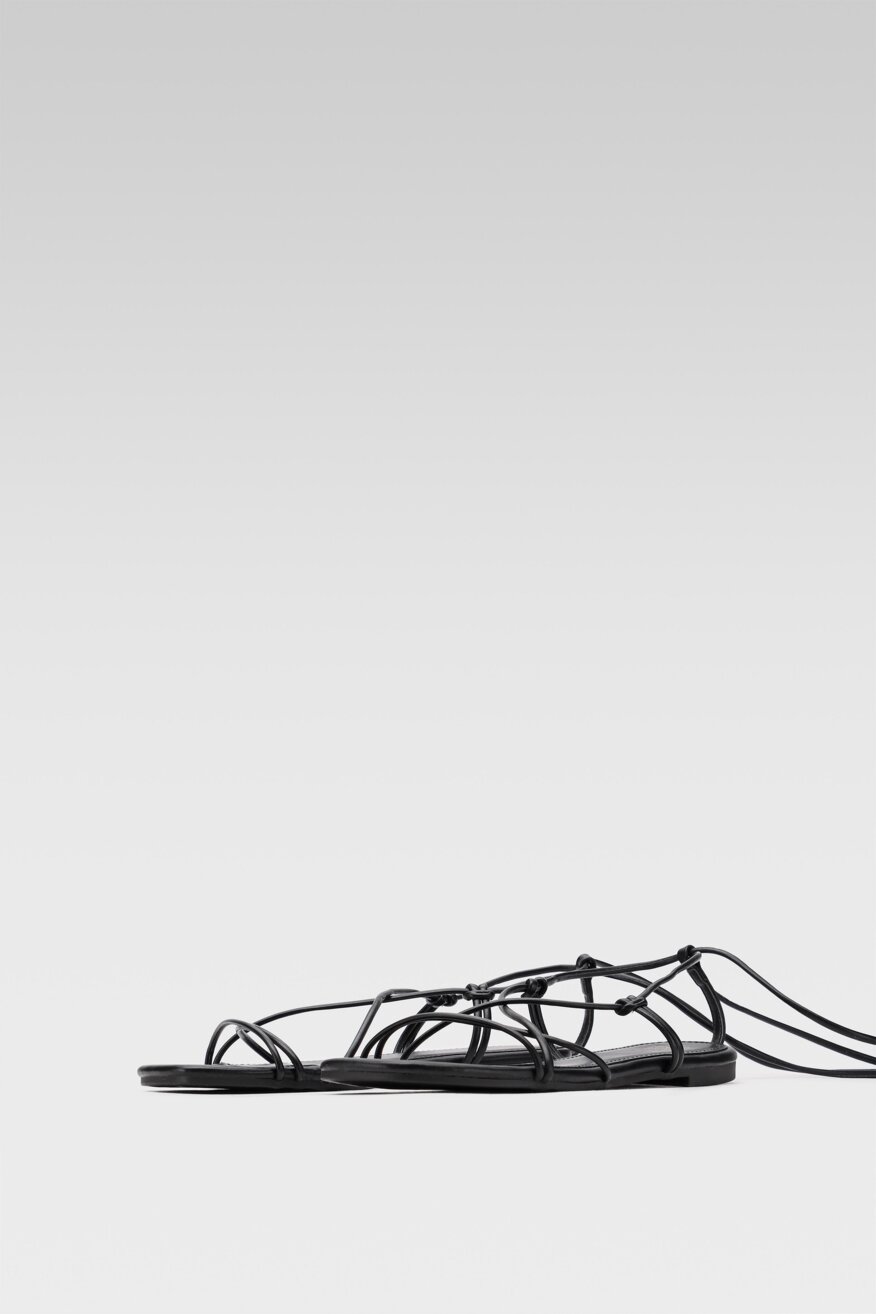 
                Jenny Fairy - Sandały czarne sznurowane - 5903698672762