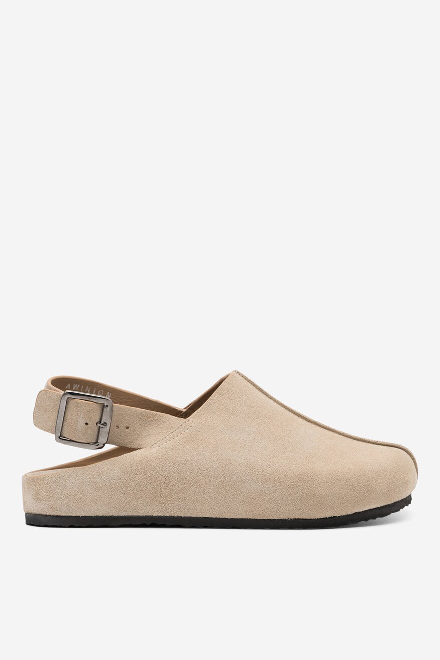 SIMPLE - Klapki mule skórzane - 5904862753836