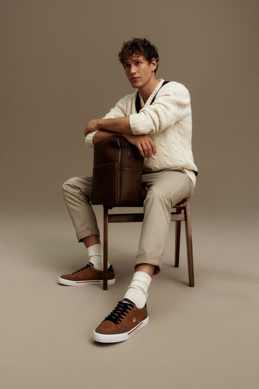 
                Vászoncipő Beverly Hills Polo Club BARNA - 5905588836247