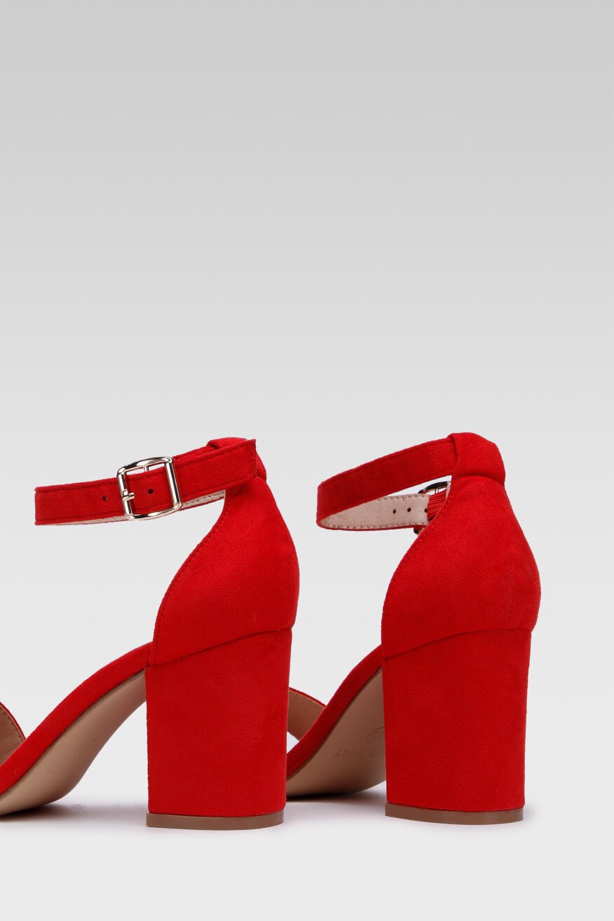 
                Jenny Fairy - Sandały na obcasie czerwone - 5903698472539