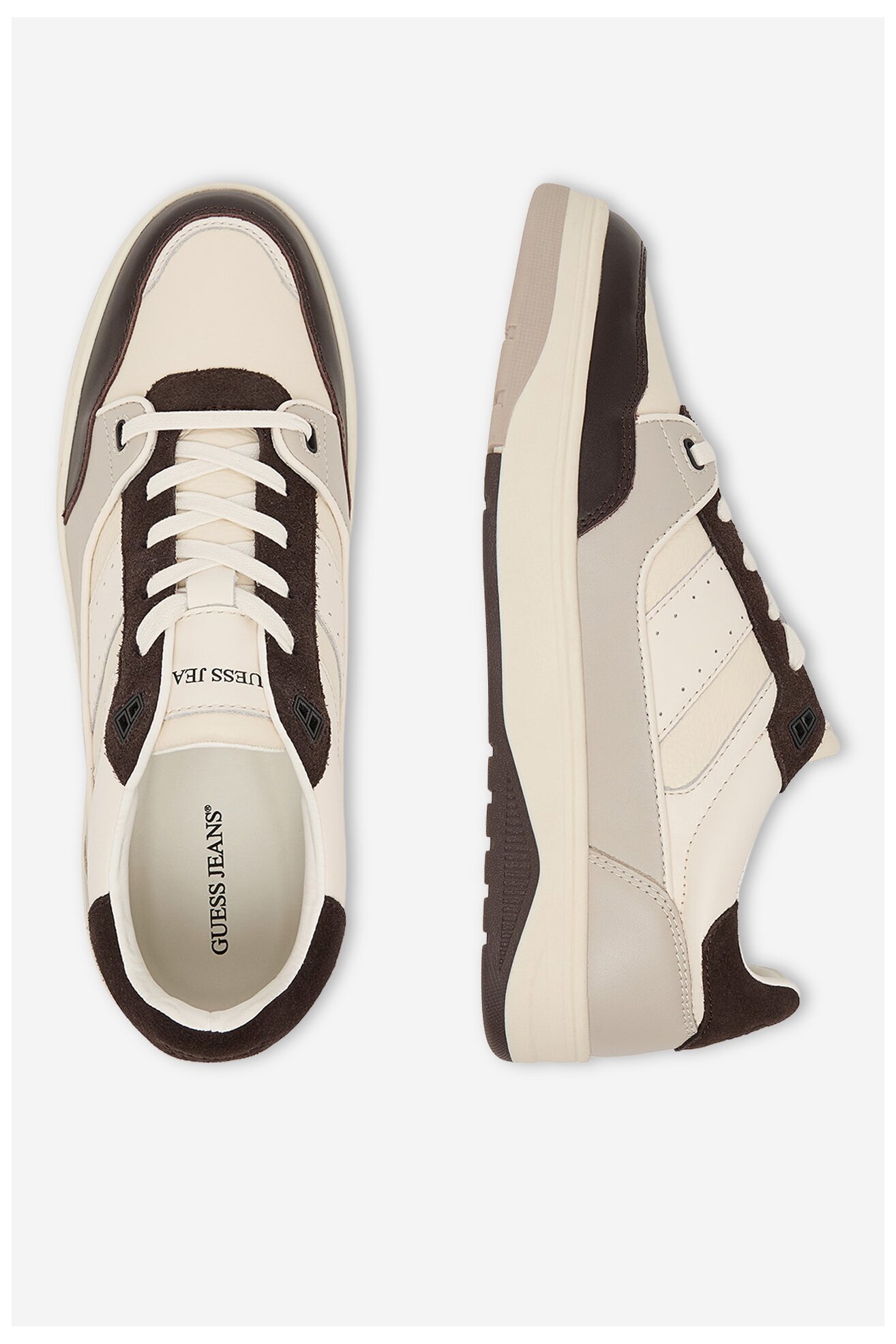 Sneakers GUESS JEANS EO-TEKSAS-01 126AM Kremowy