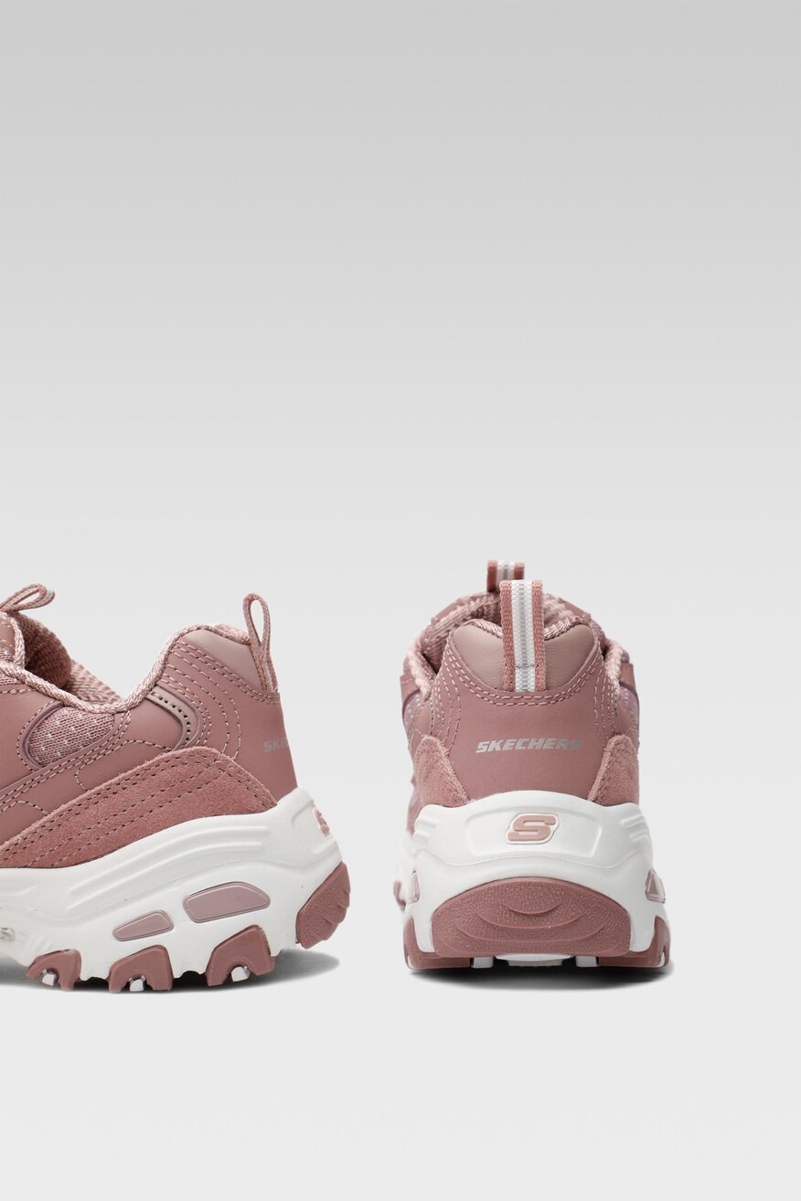 
                Skechers - Skórzane obuwie sportowe różowe - 5904248950668