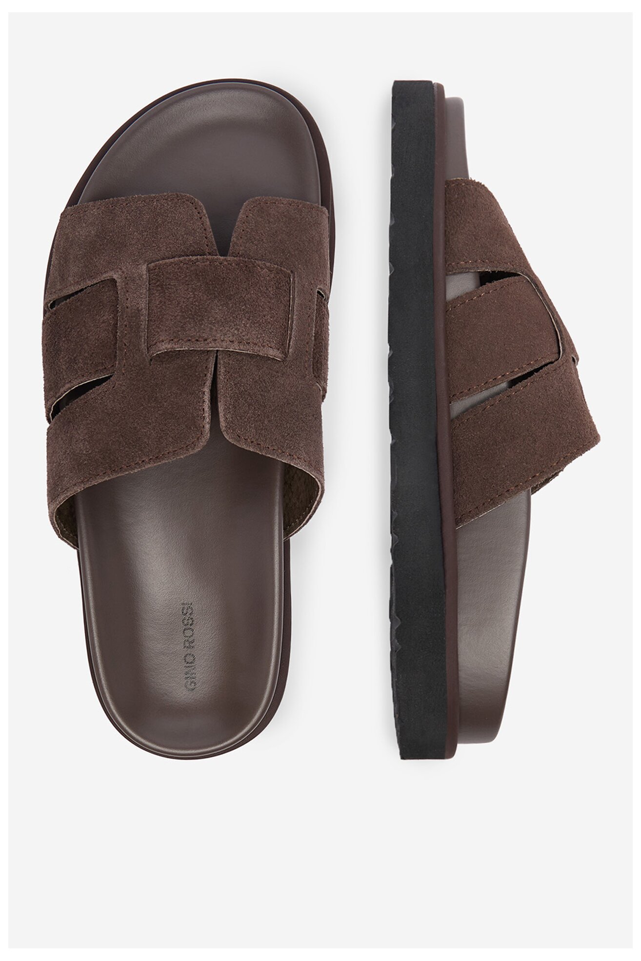 Klapki Gino Rossi C-LB-P2170 Brązowy ciemny