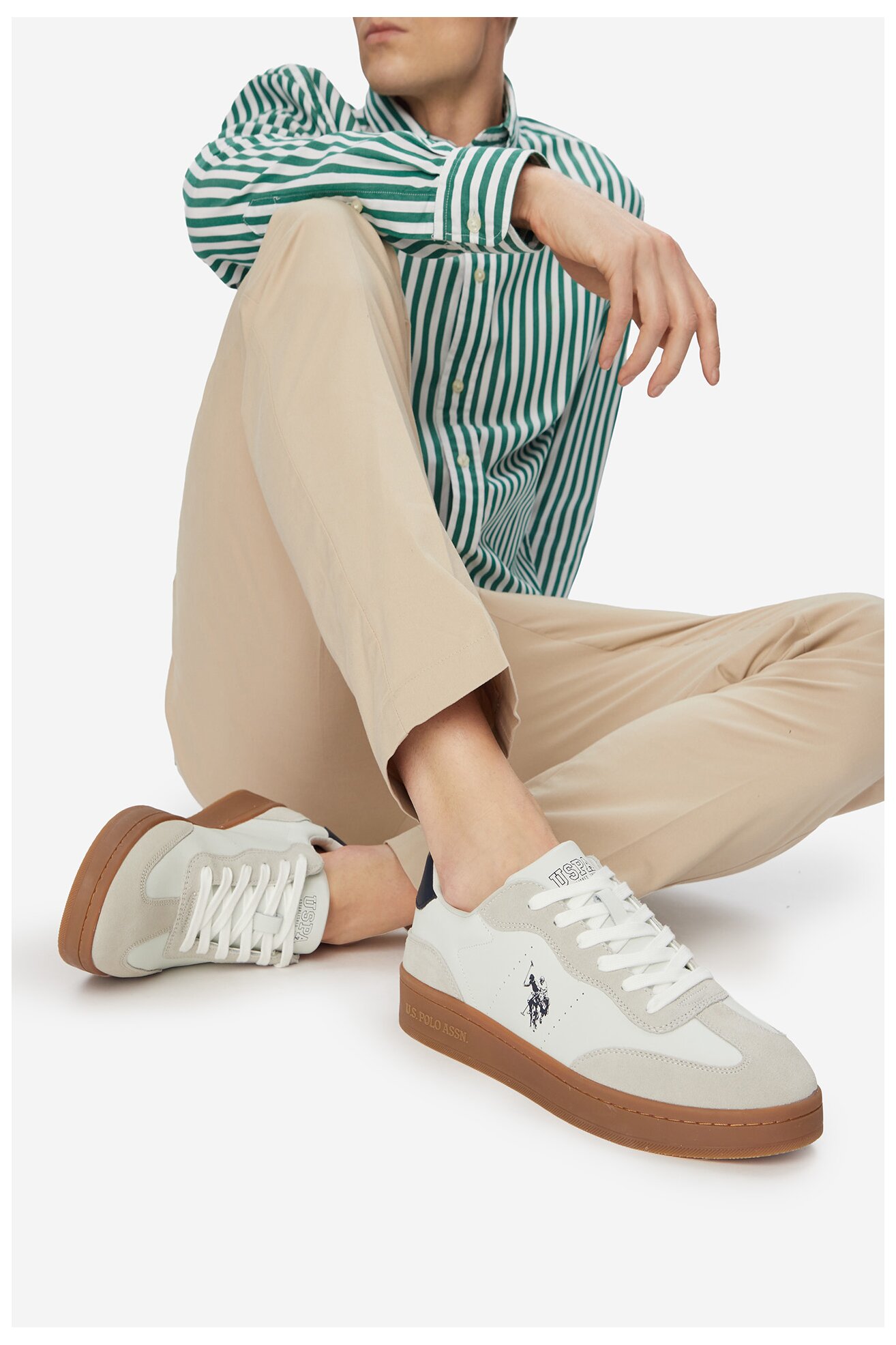 Sneakers U.S. POLO ASSN. EO-ROWAN001M/6LS1 Biały
