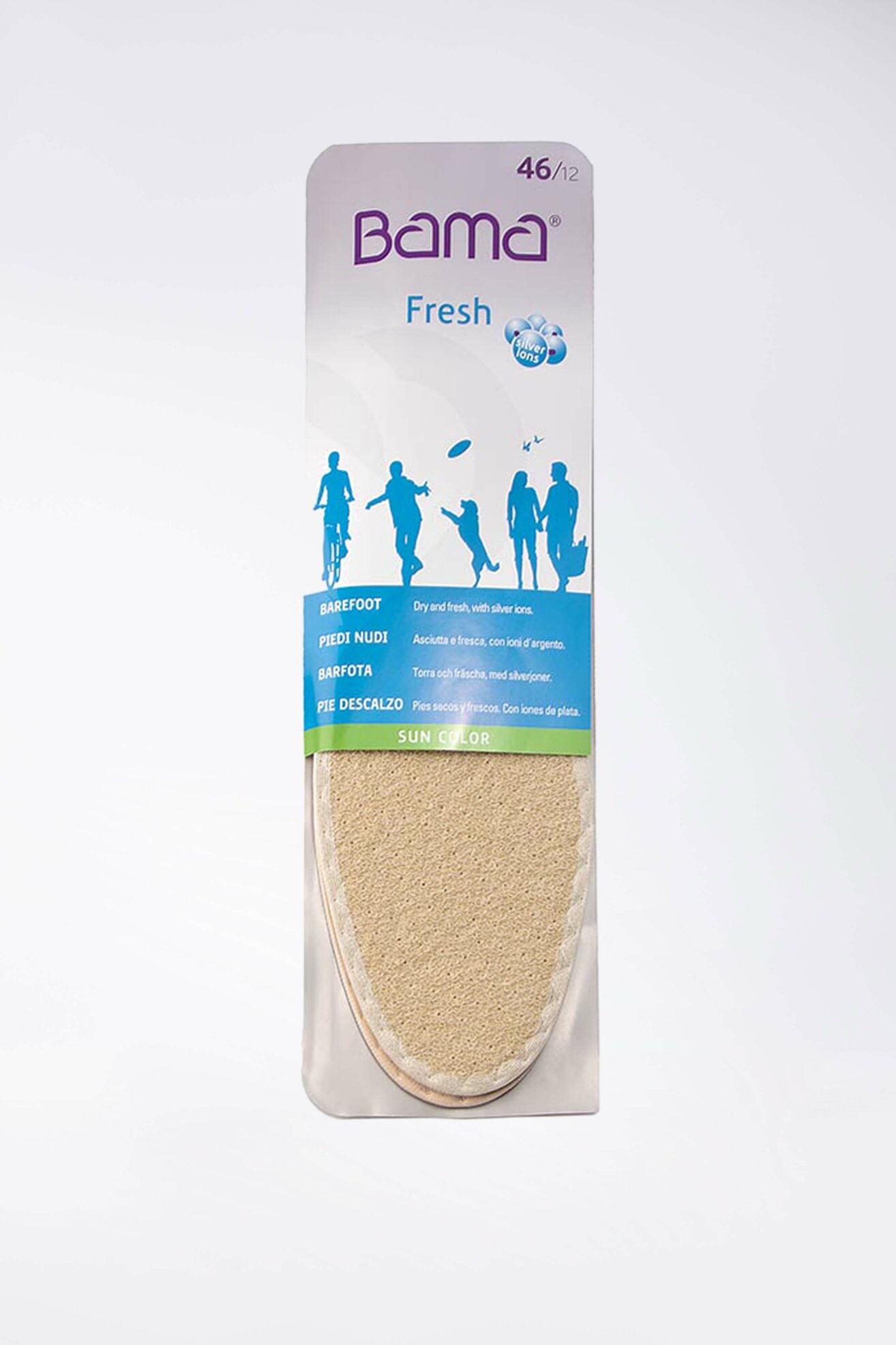 Wkładki do obuwia BAMA WKŁADKA FROTA Z JONAMI SREBRA roz.46 (00331) -