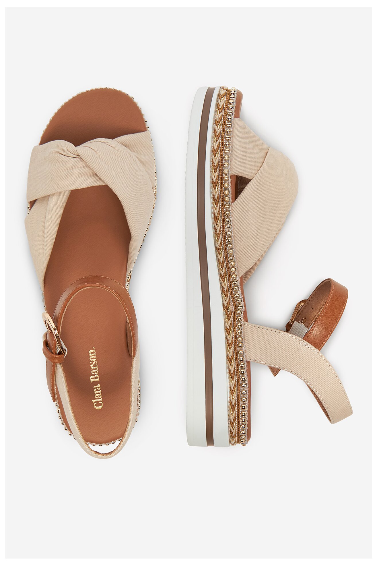 Сандалі Clara Barson WS2P270-01 БЕЖЕВИЙ