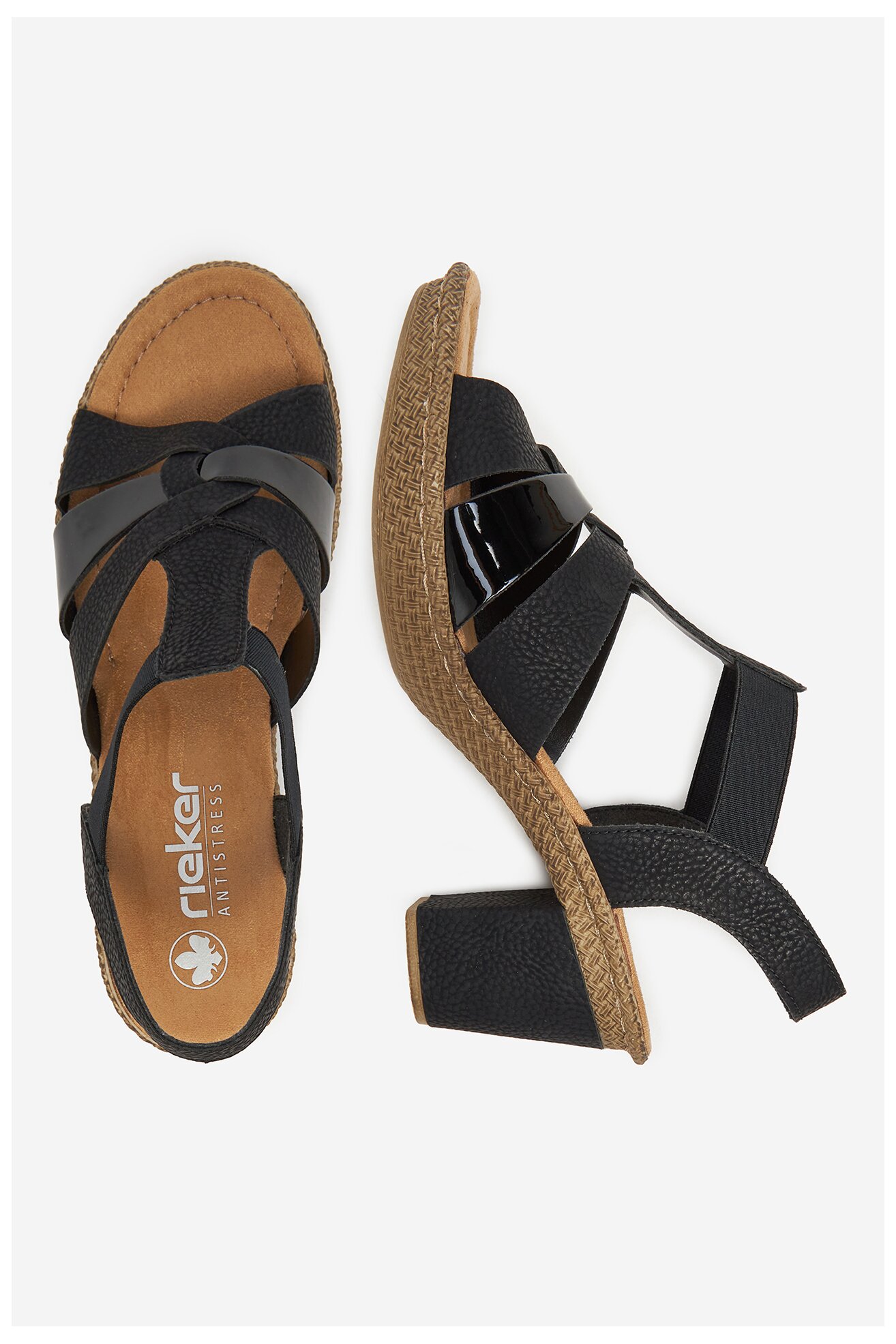 Szandál Rieker 665K3-00 FEKETE