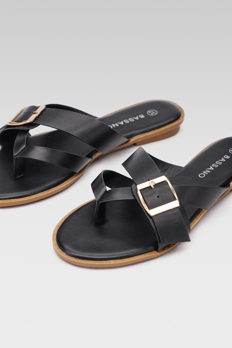 Bassano - Klapki czarne - 5903698374901