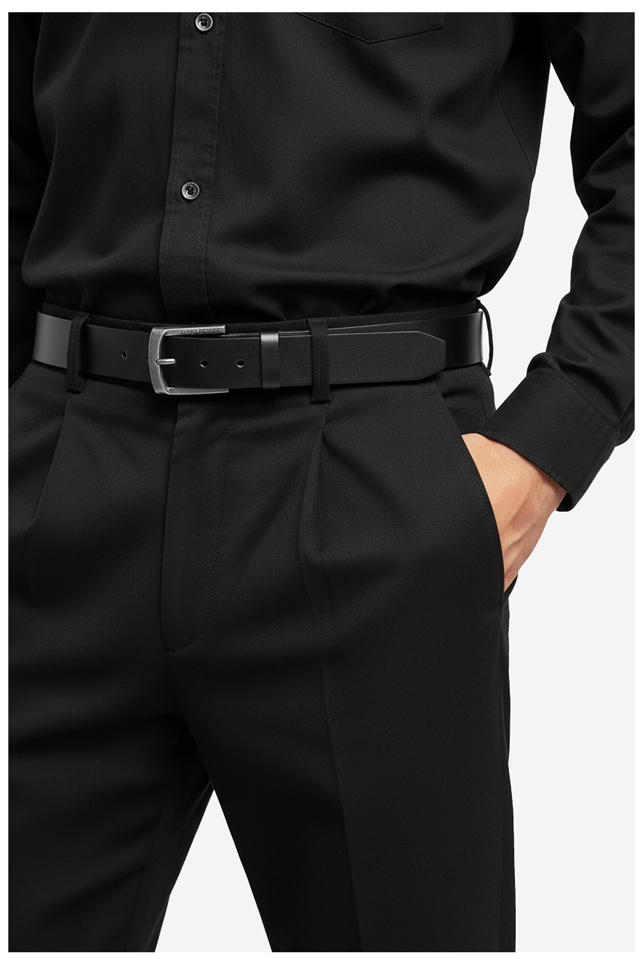 Férfi öv Gino Rossi C-JAMES-ZP24001 FEKETE