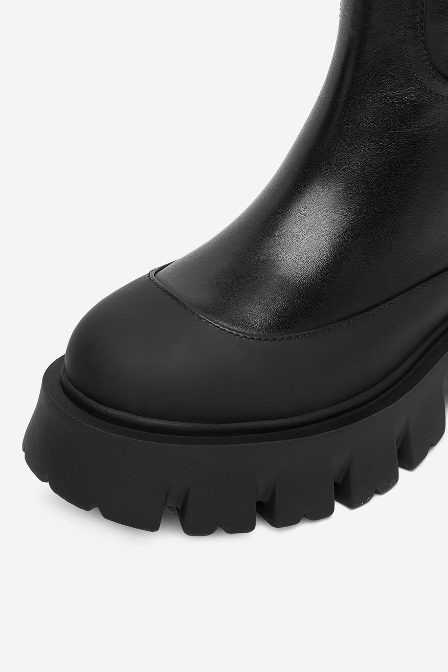 G-STAR RAW - Skórzane kozaki z suwakiem - 5906751408230