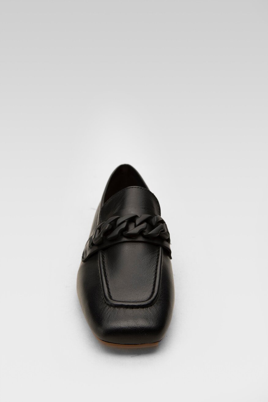 Gino Rossi - Loafersy skórzane z łańcuchem - 5904248293574