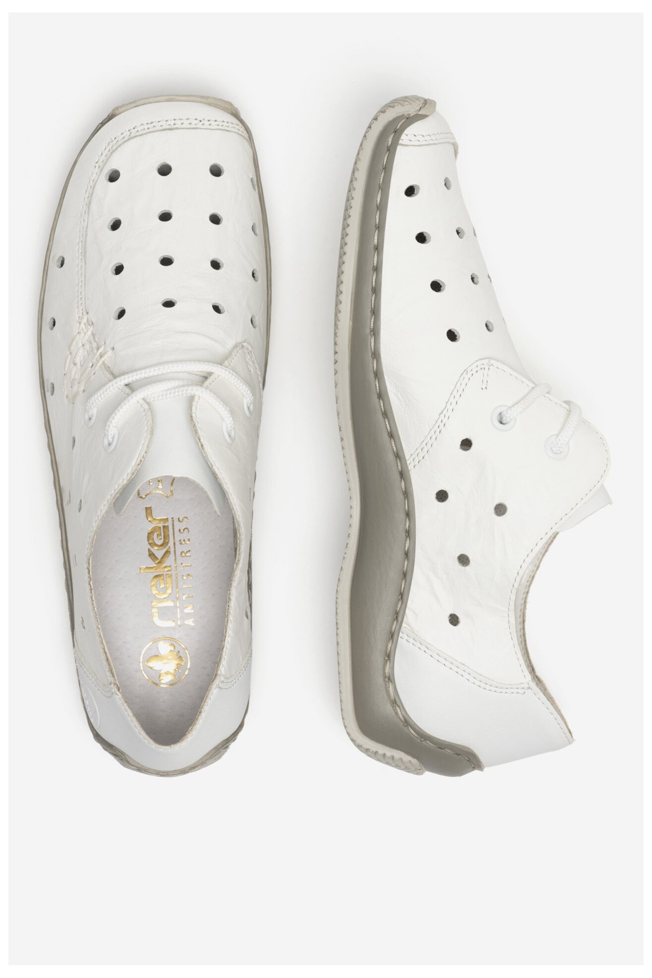 Félcipő Rieker L1715-80 FEHÉR