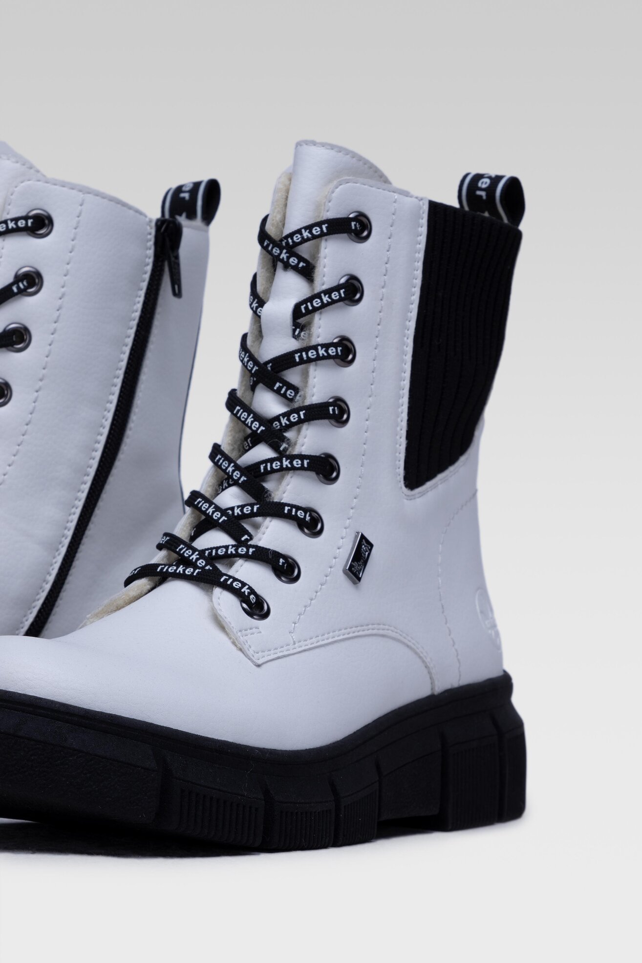 Trzewiki Rieker X3414-80 Biały