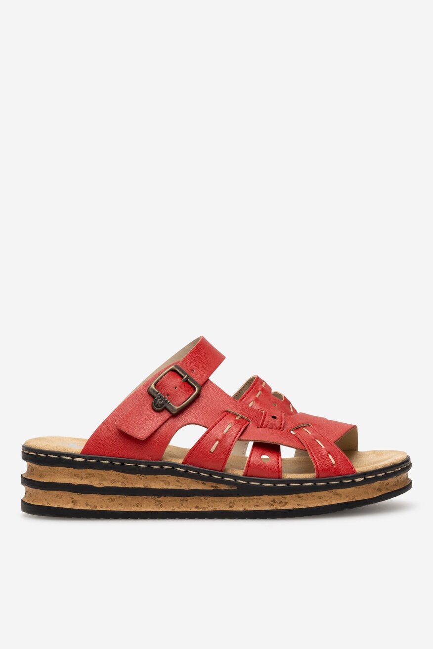 Rieker - Klapki na koturnie - 2230056229577