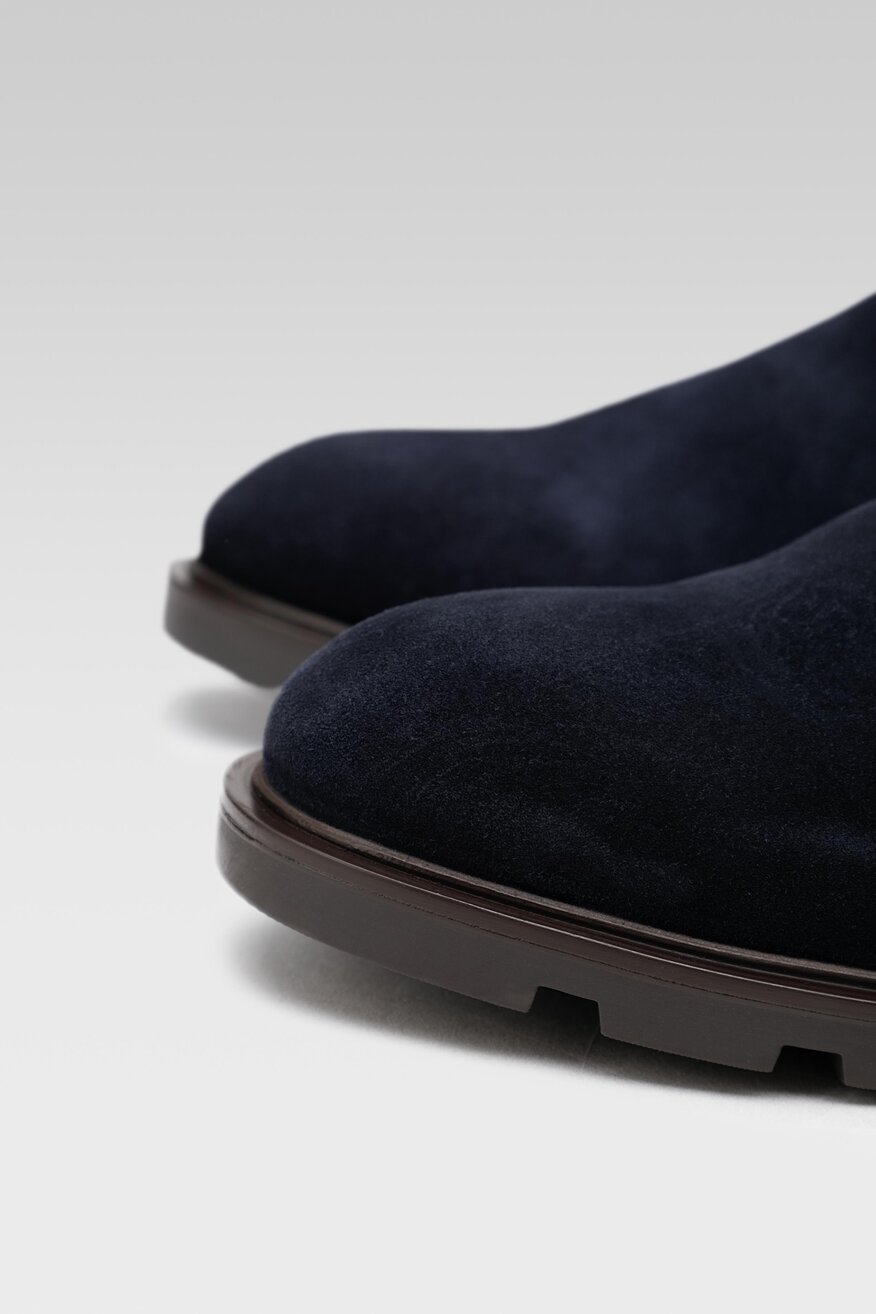 Gino Rossi - Skórzane botki granatowe - 5904862257433