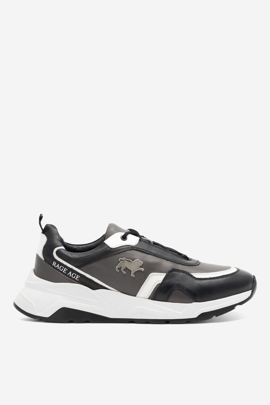 
                RAGE AGE - Skórzane półbuty czarne - 5904862891675